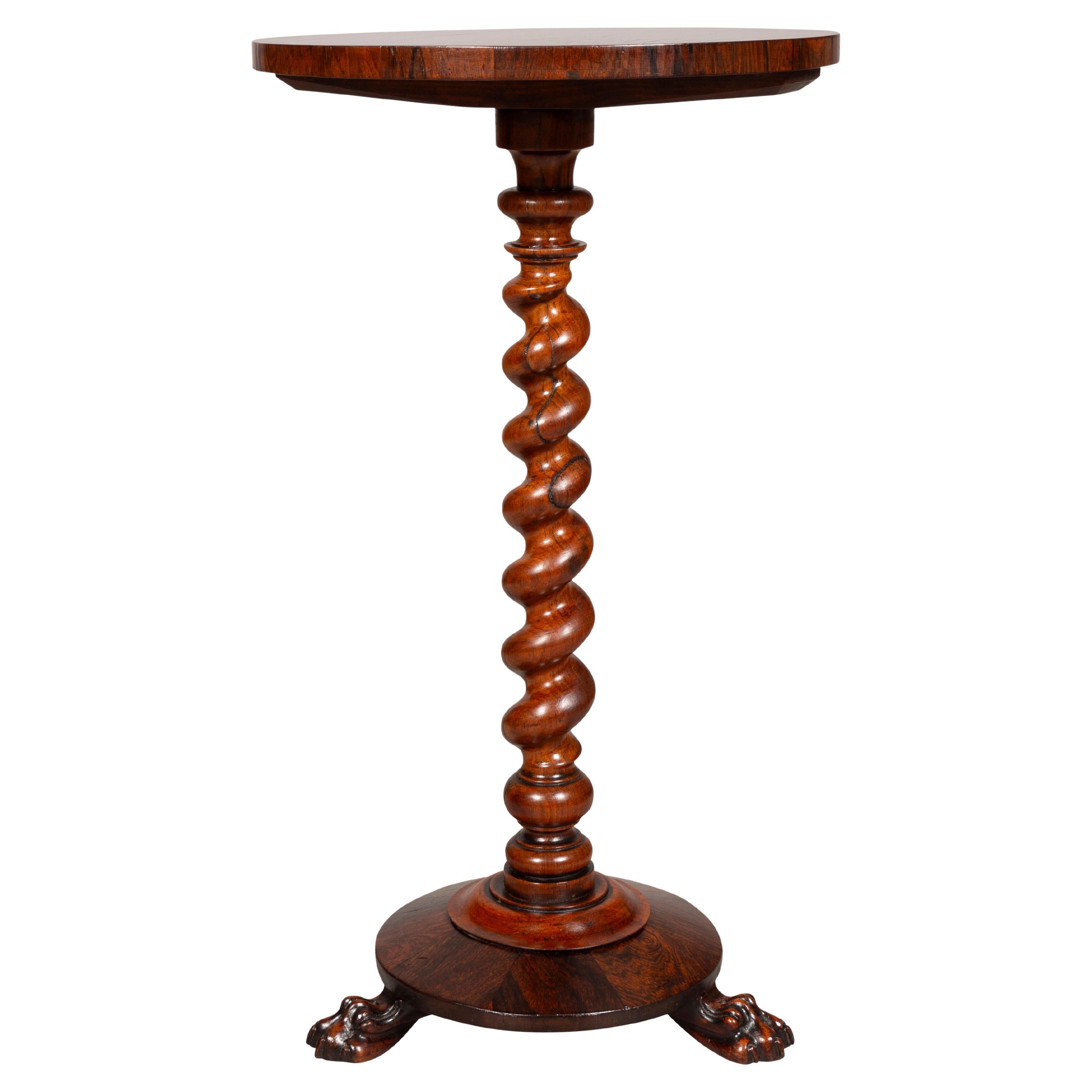 William IV Rosewood Candle Stand For Sale