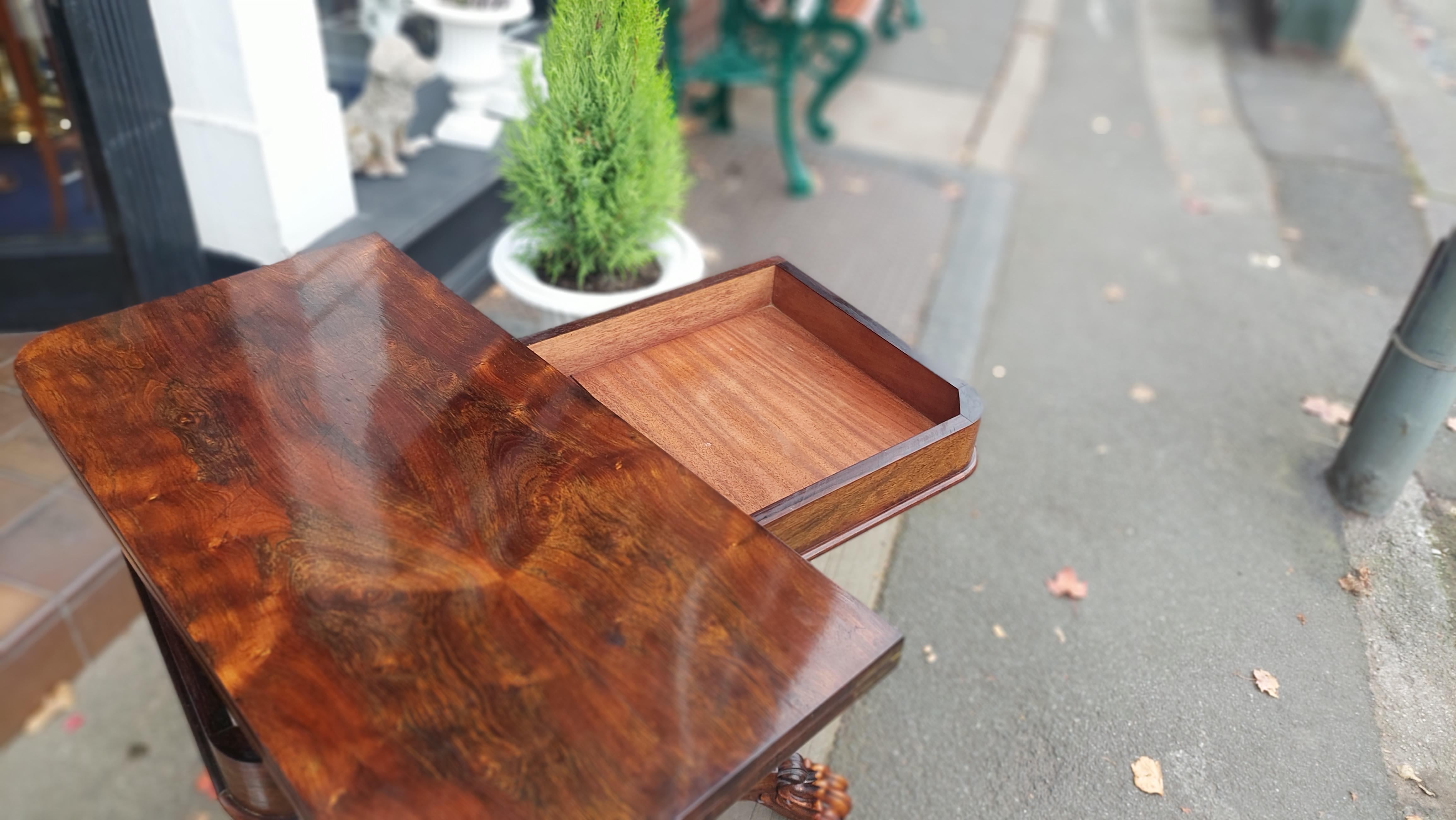 William IV Rosewood Card Folding Table For Sale 2