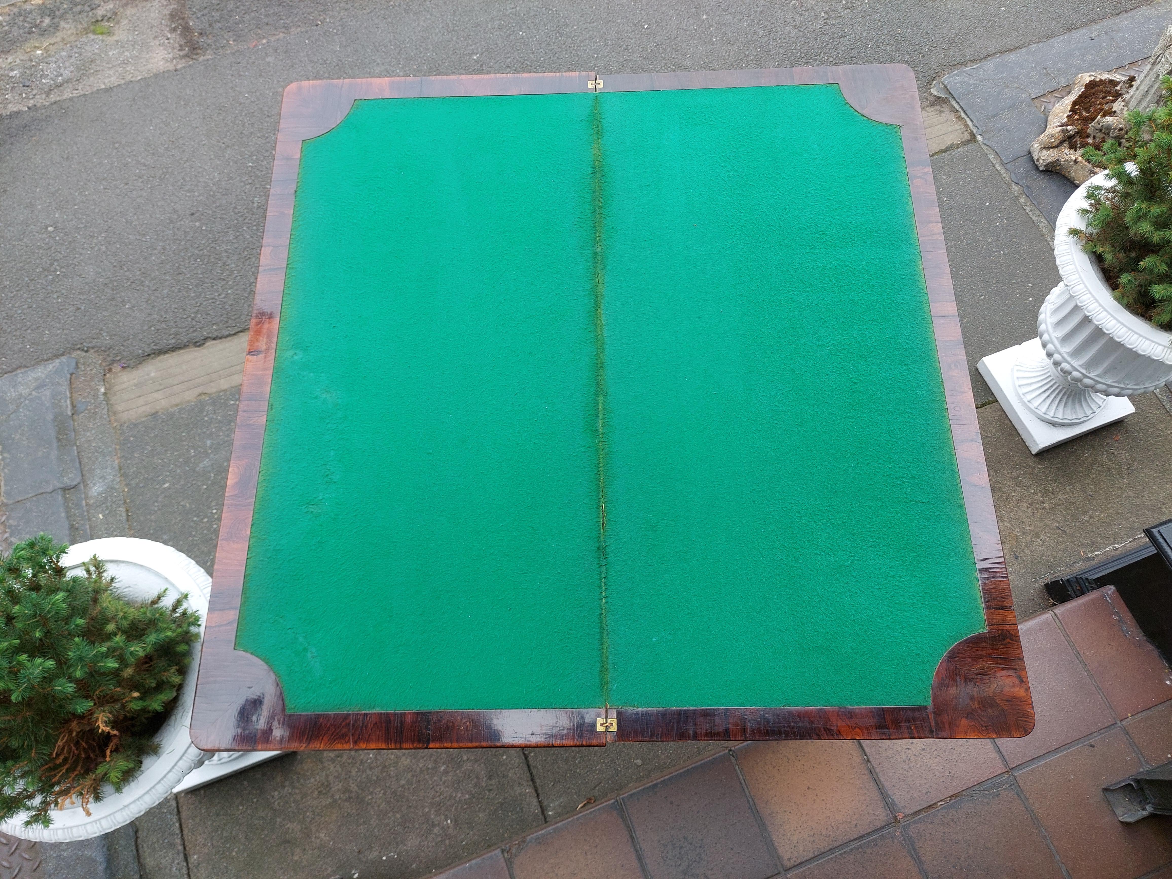 Table à cartes William IV en bois de rose en vente 4