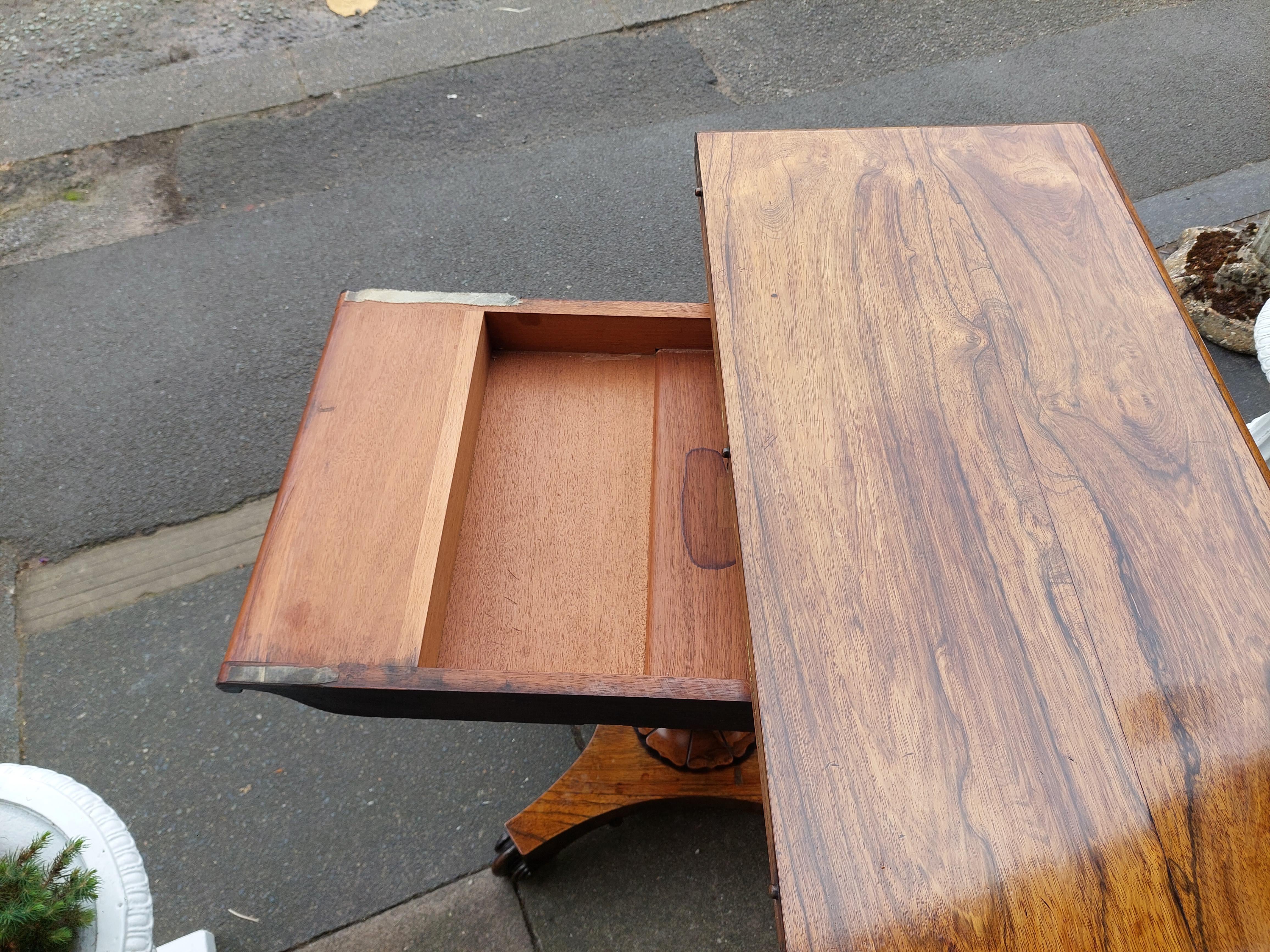 Table à cartes William IV en bois de rose en vente 5