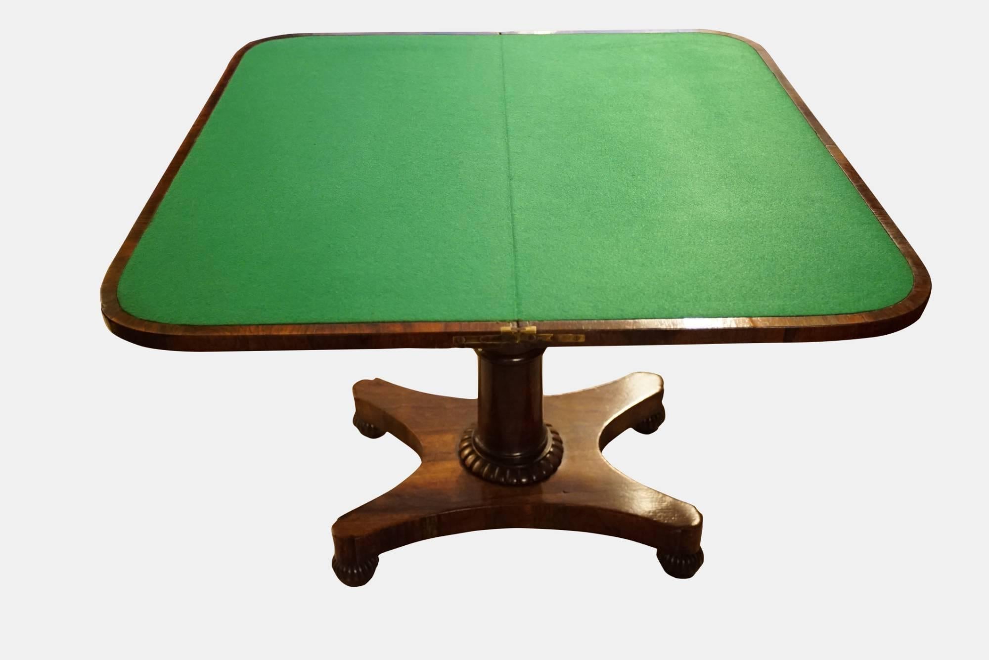William IV Rosewood Card Table In Excellent Condition In Salisbury, GB