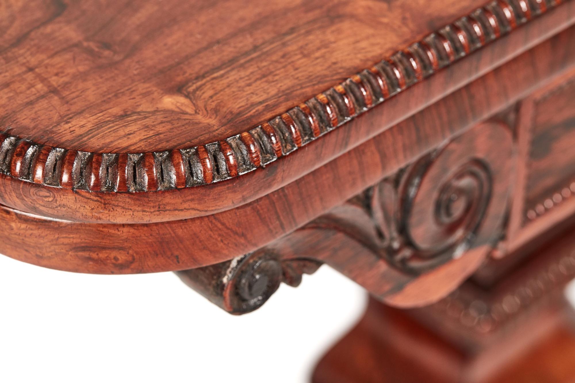 William IV Rosewood Card Table In Excellent Condition In Suffolk, GB