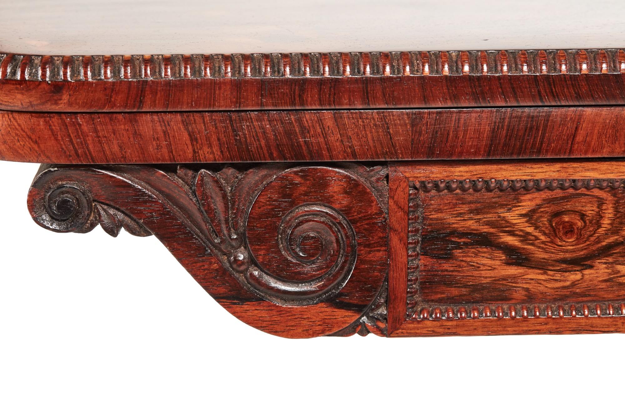 Mid-19th Century William IV Rosewood Card Table