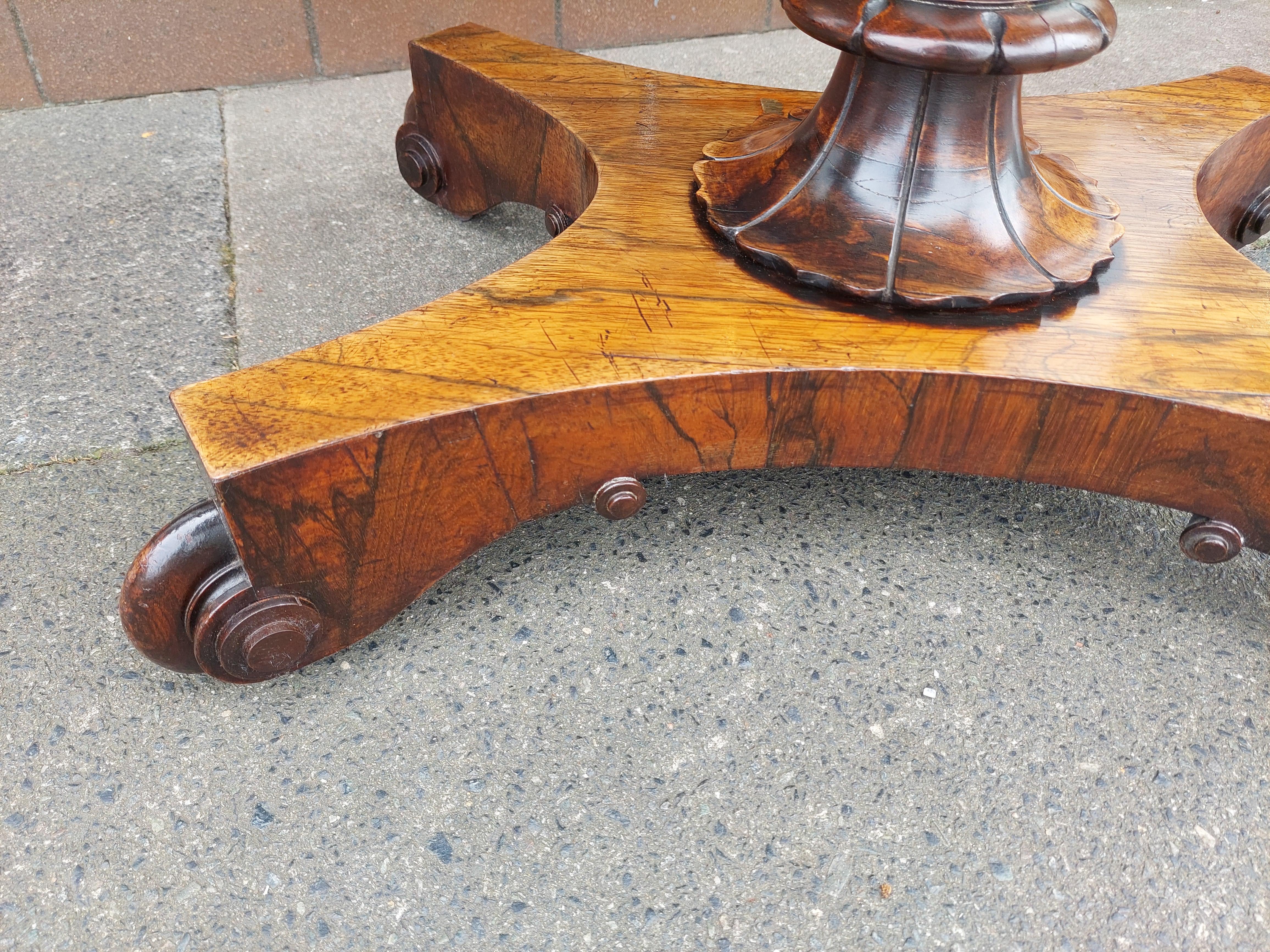Table à cartes William IV en bois de rose en vente 1