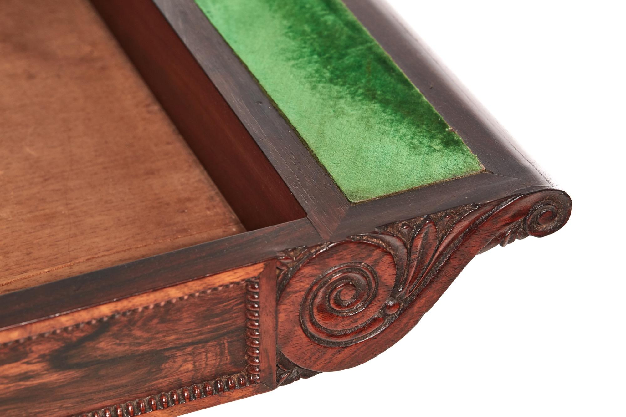 William IV Rosewood Card Table 3