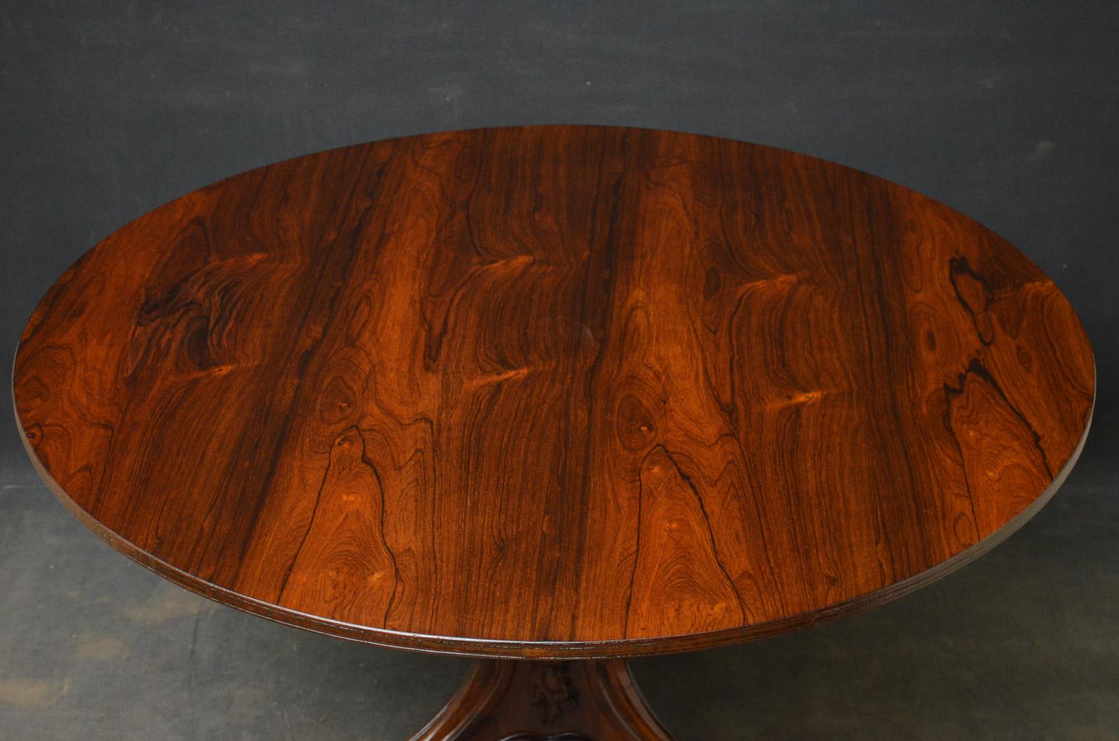 European William IV Rosewood Center or Dining Table