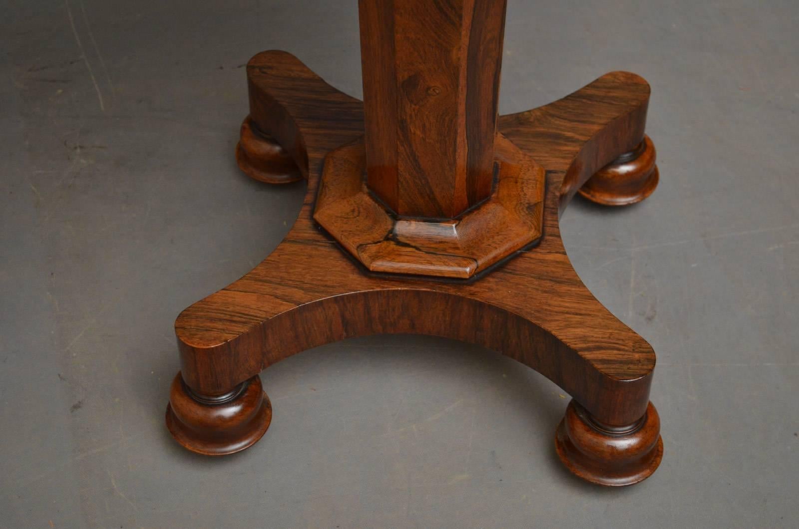 William IV Rosewood Chess Table 7