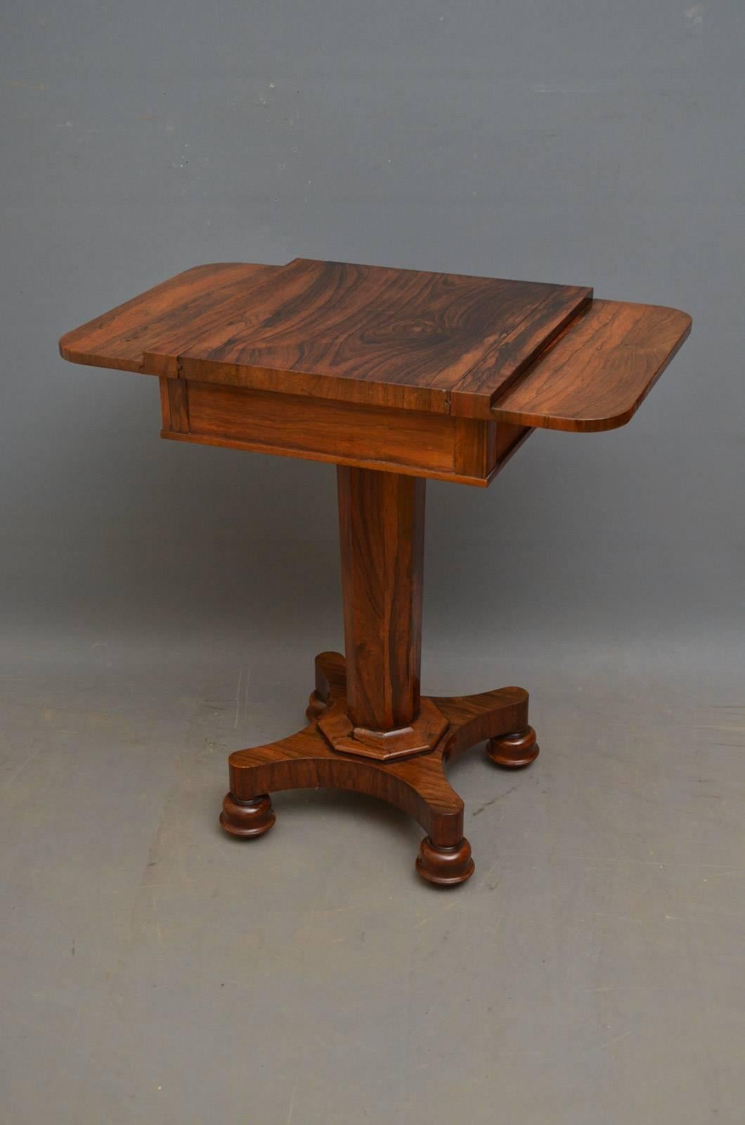 English William IV Rosewood Chess Table