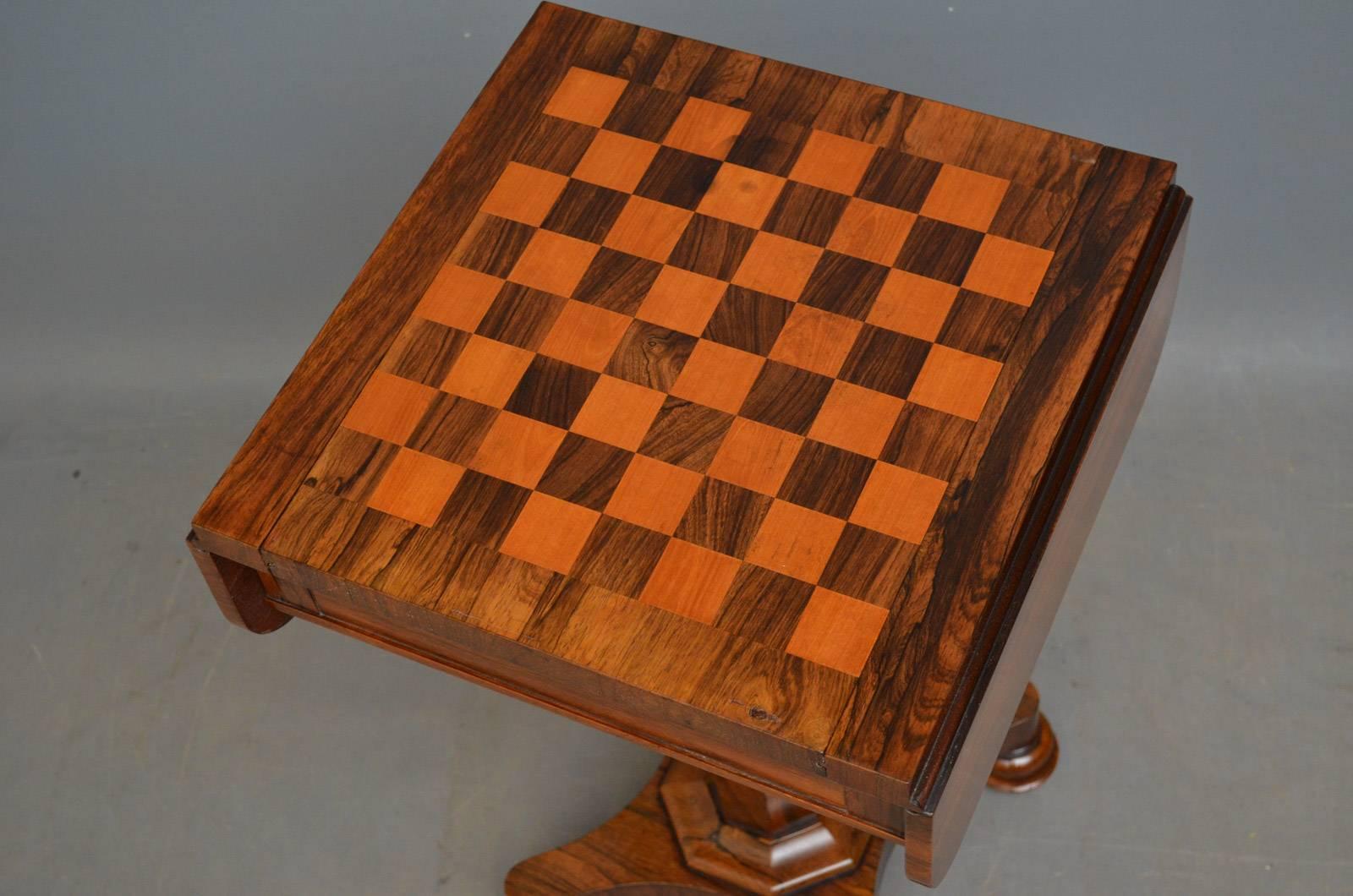 William IV Rosewood Chess Table 1