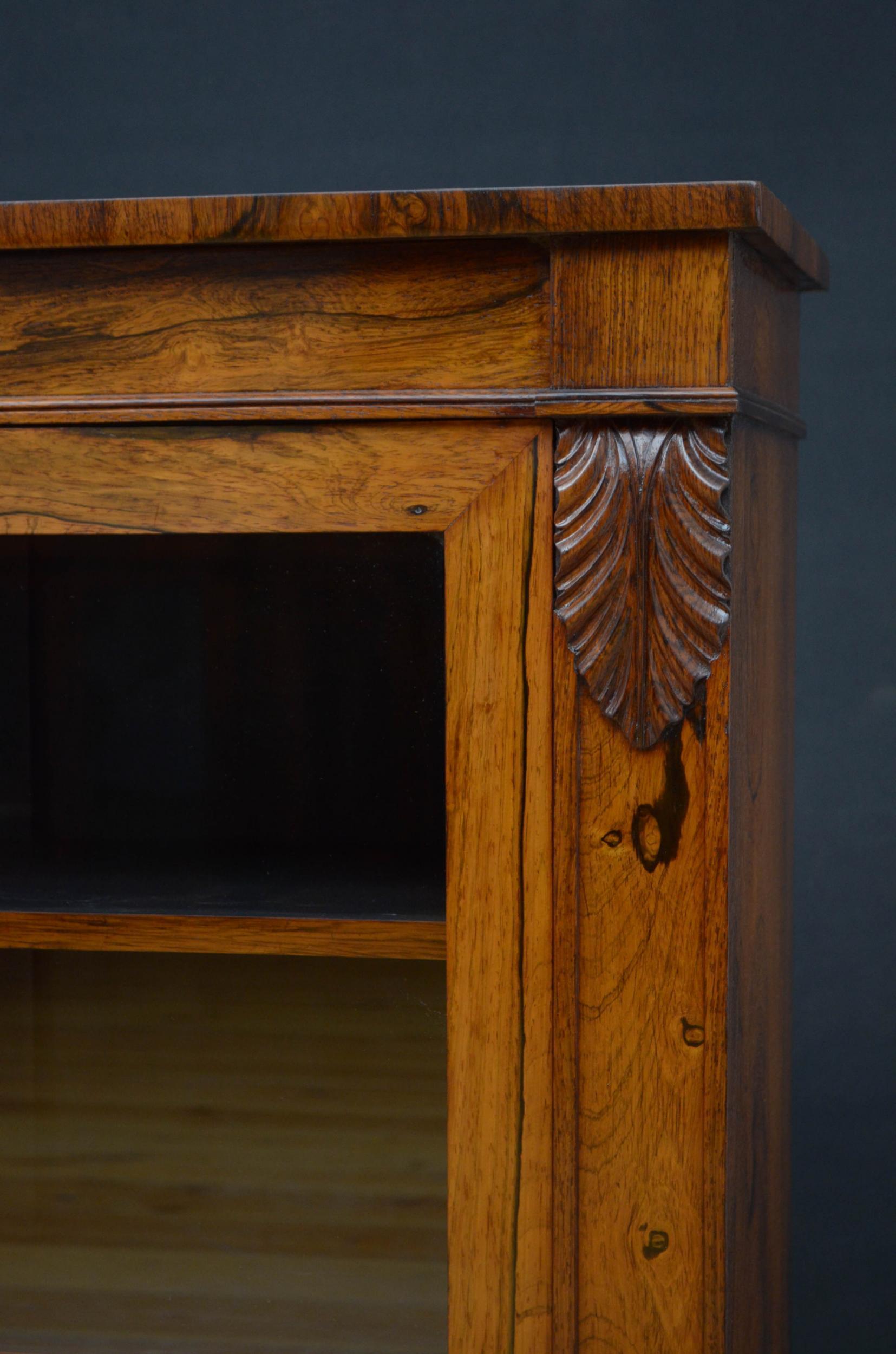 William IV Rosewood Chiffonier / Bookcase 7