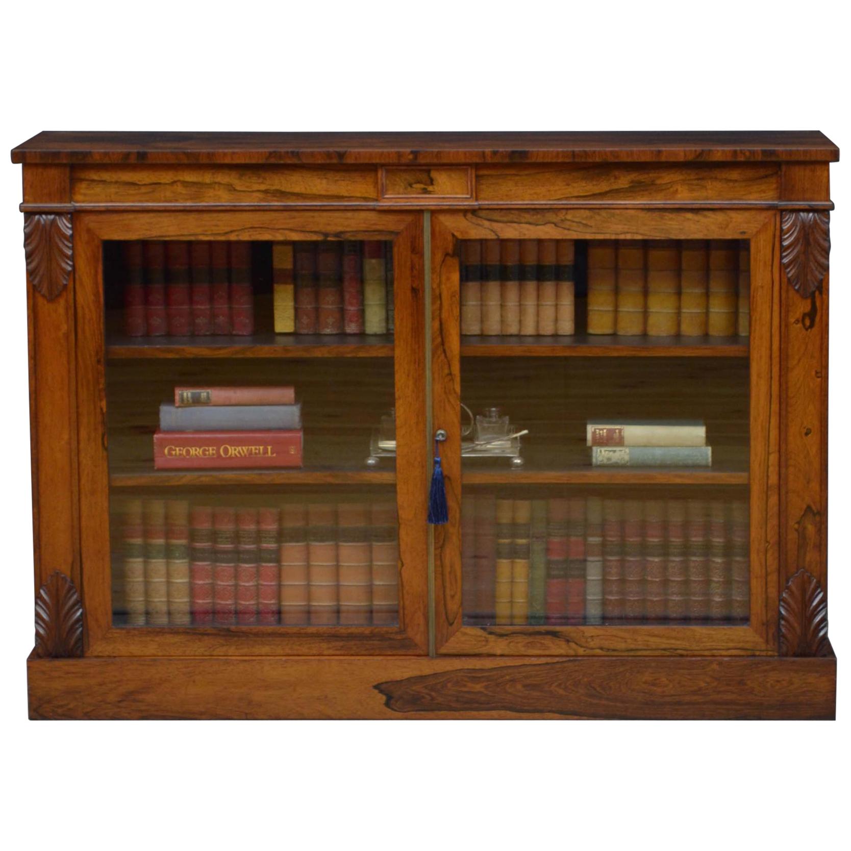 William IV Rosewood Chiffonier / Bookcase