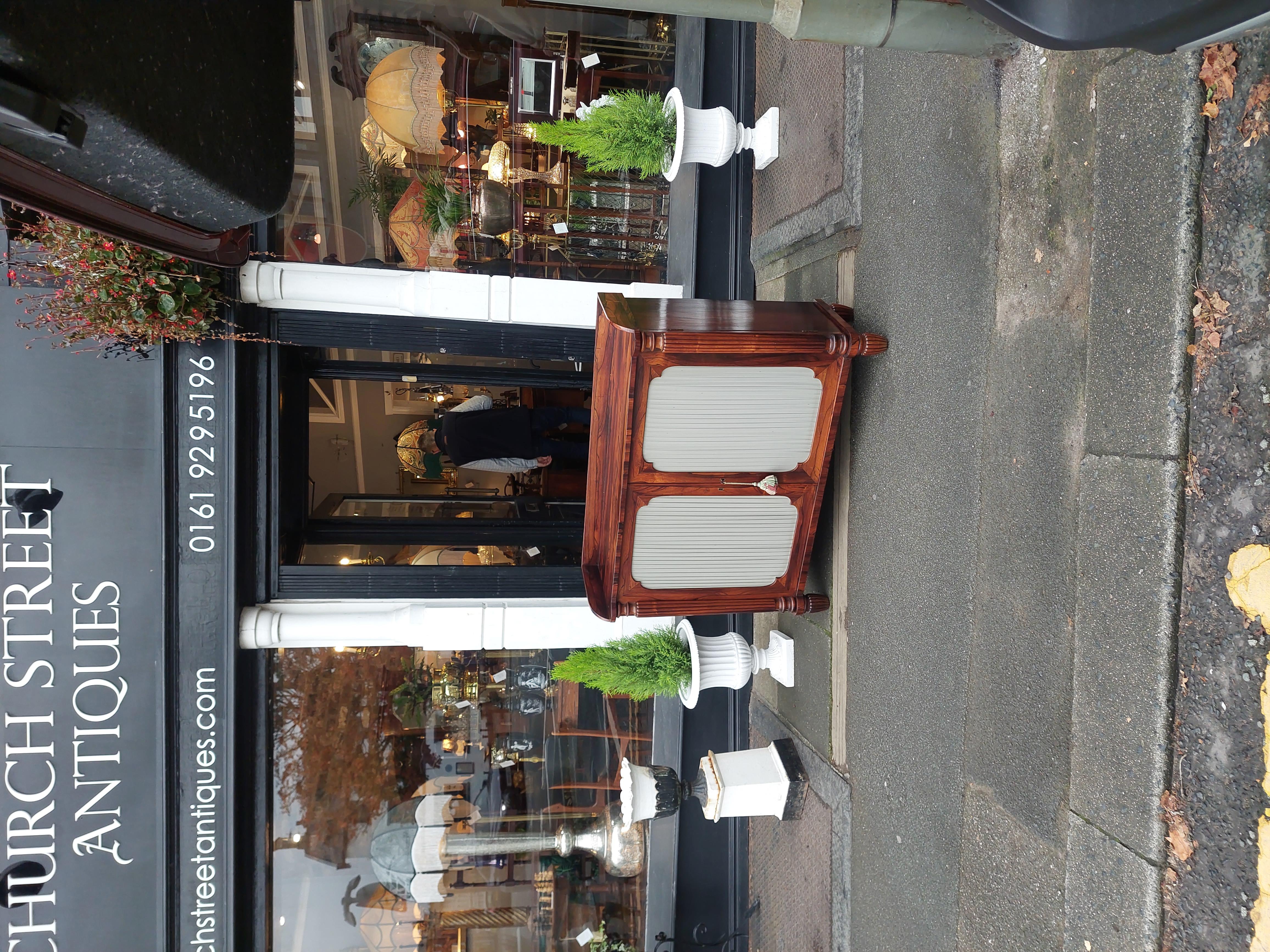 English William IV Rosewood Chiffonier Side Cabinet For Sale