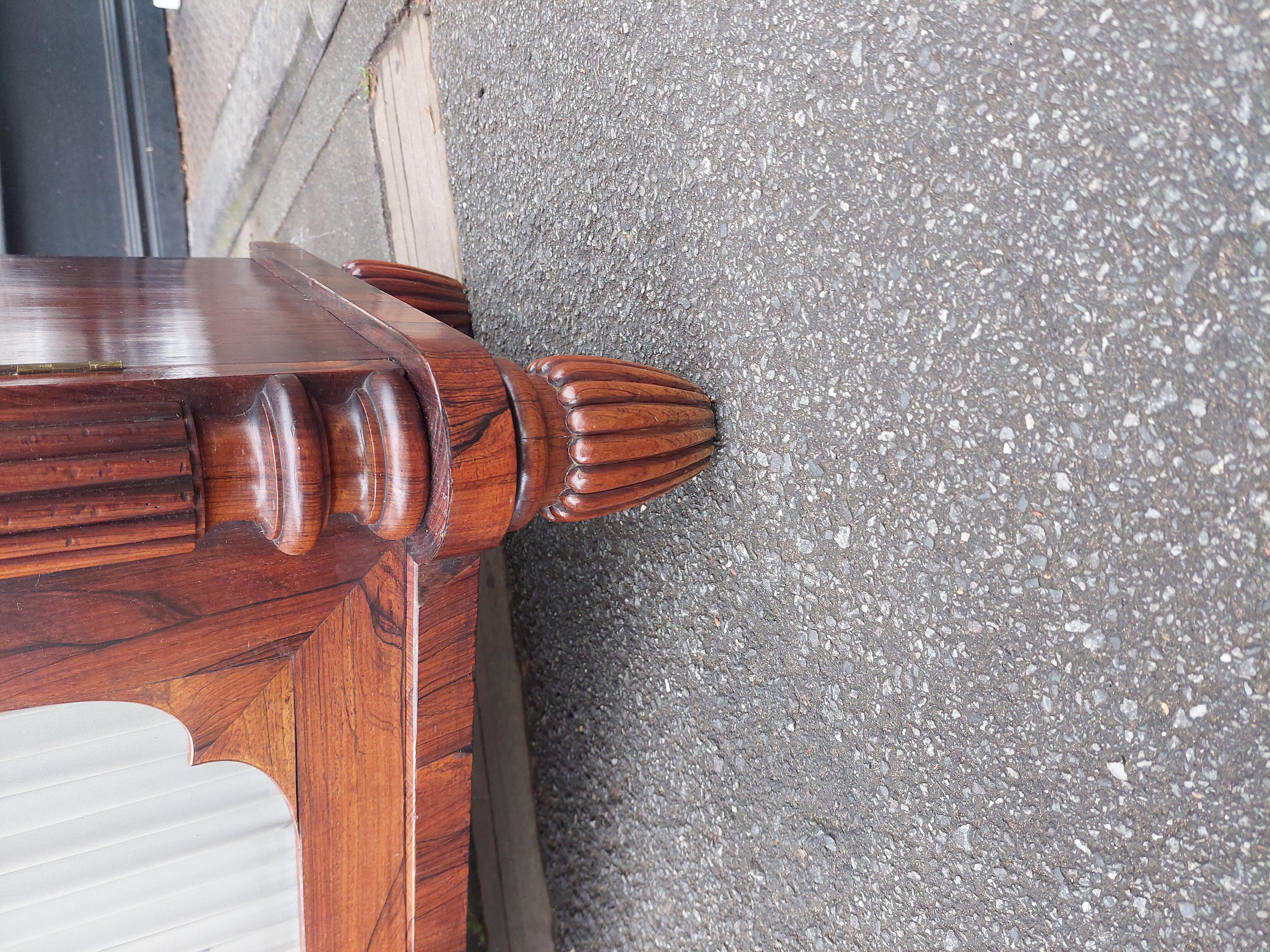 William IV Rosewood Chiffonier Side Cabinet In Good Condition For Sale In Altrincham, GB