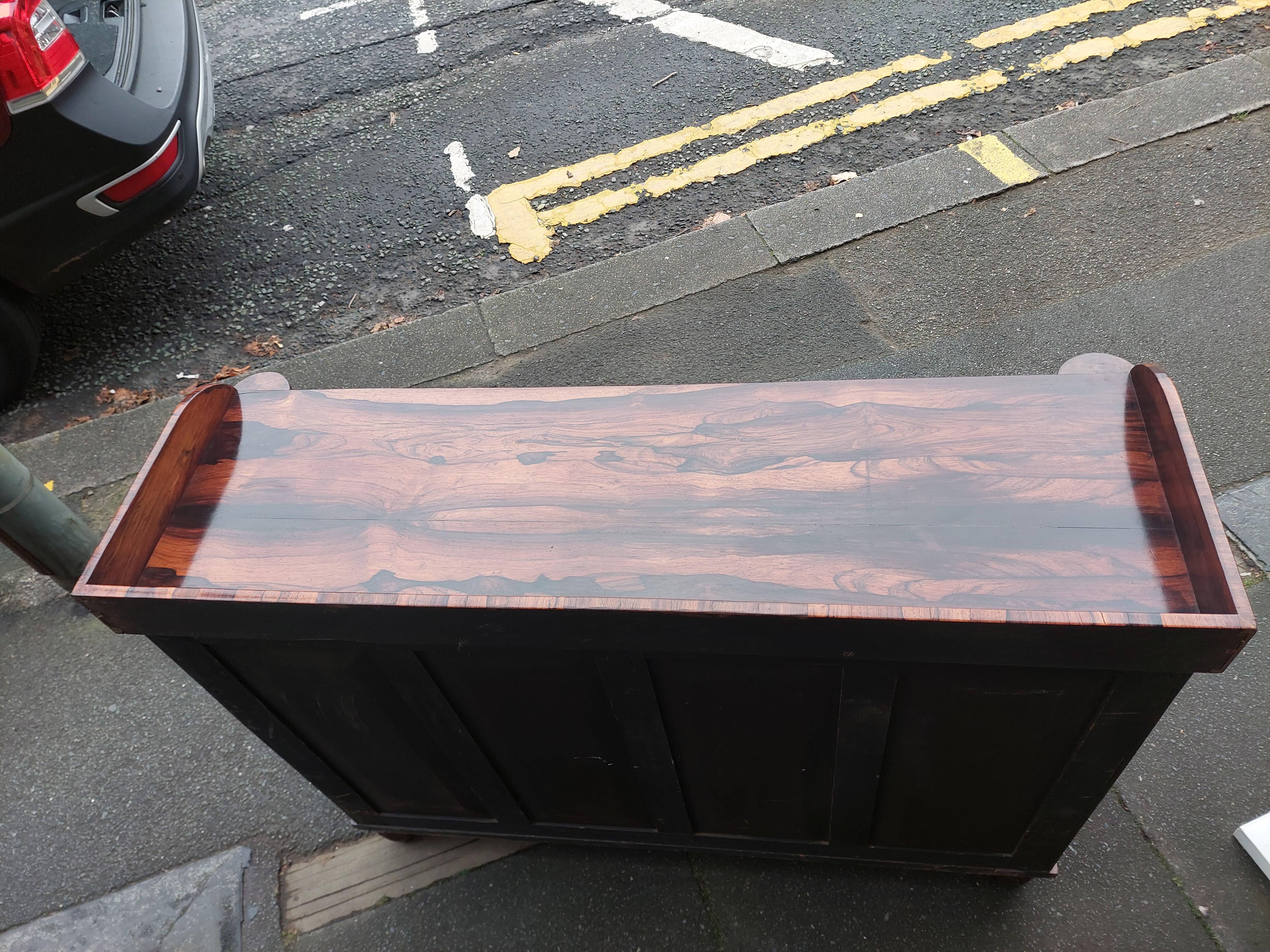 William IV Rosewood Chiffonier Side Cabinet For Sale 3