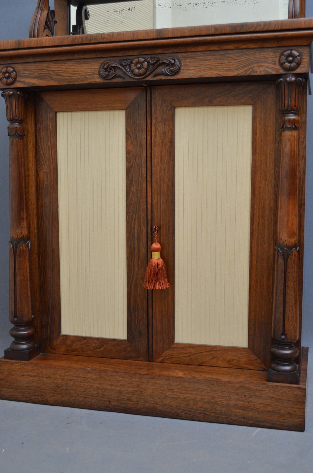 William IV Rosewood Chiffonier Sideboard 1