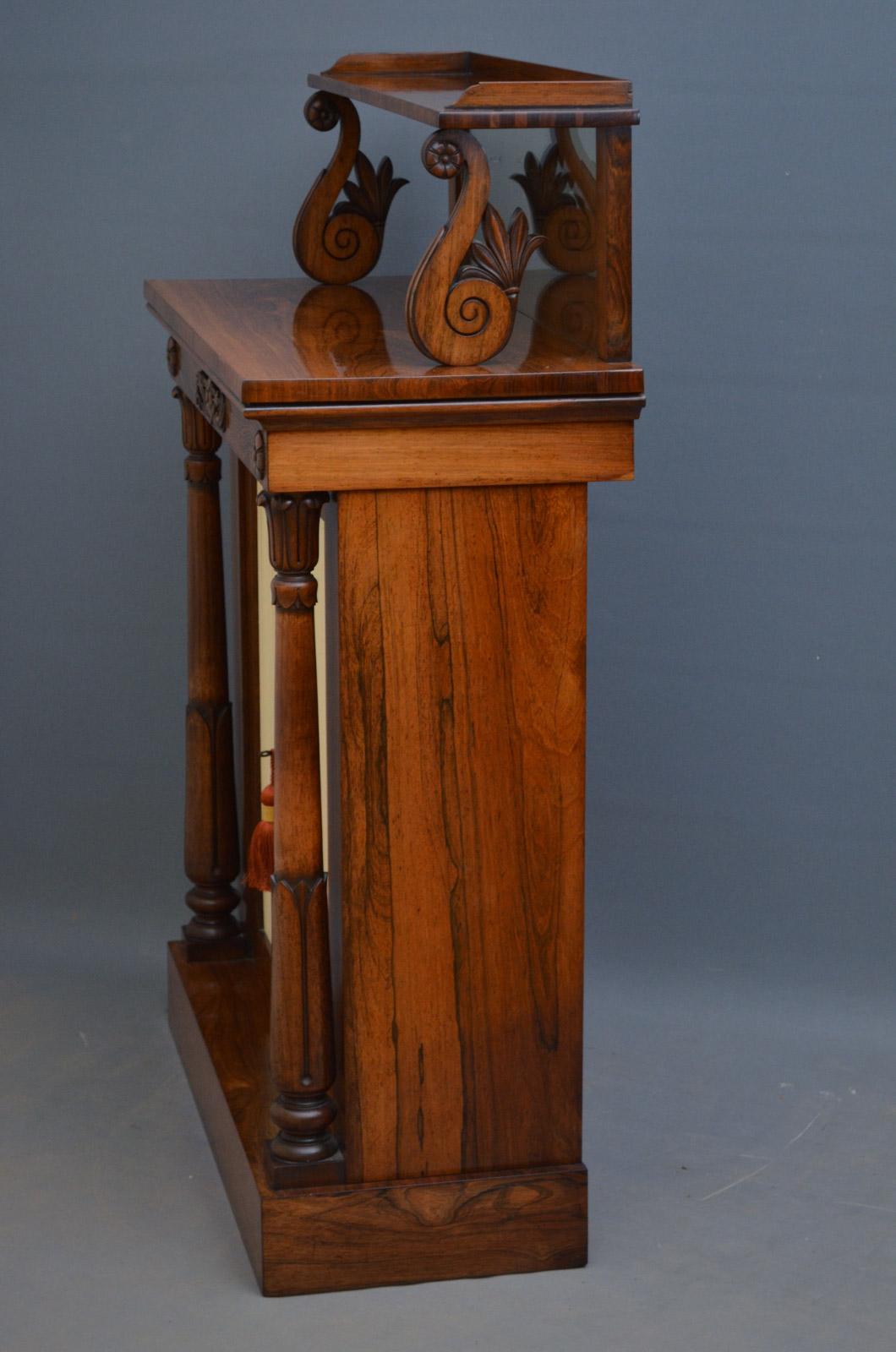 William IV Rosewood Chiffonier Sideboard 3