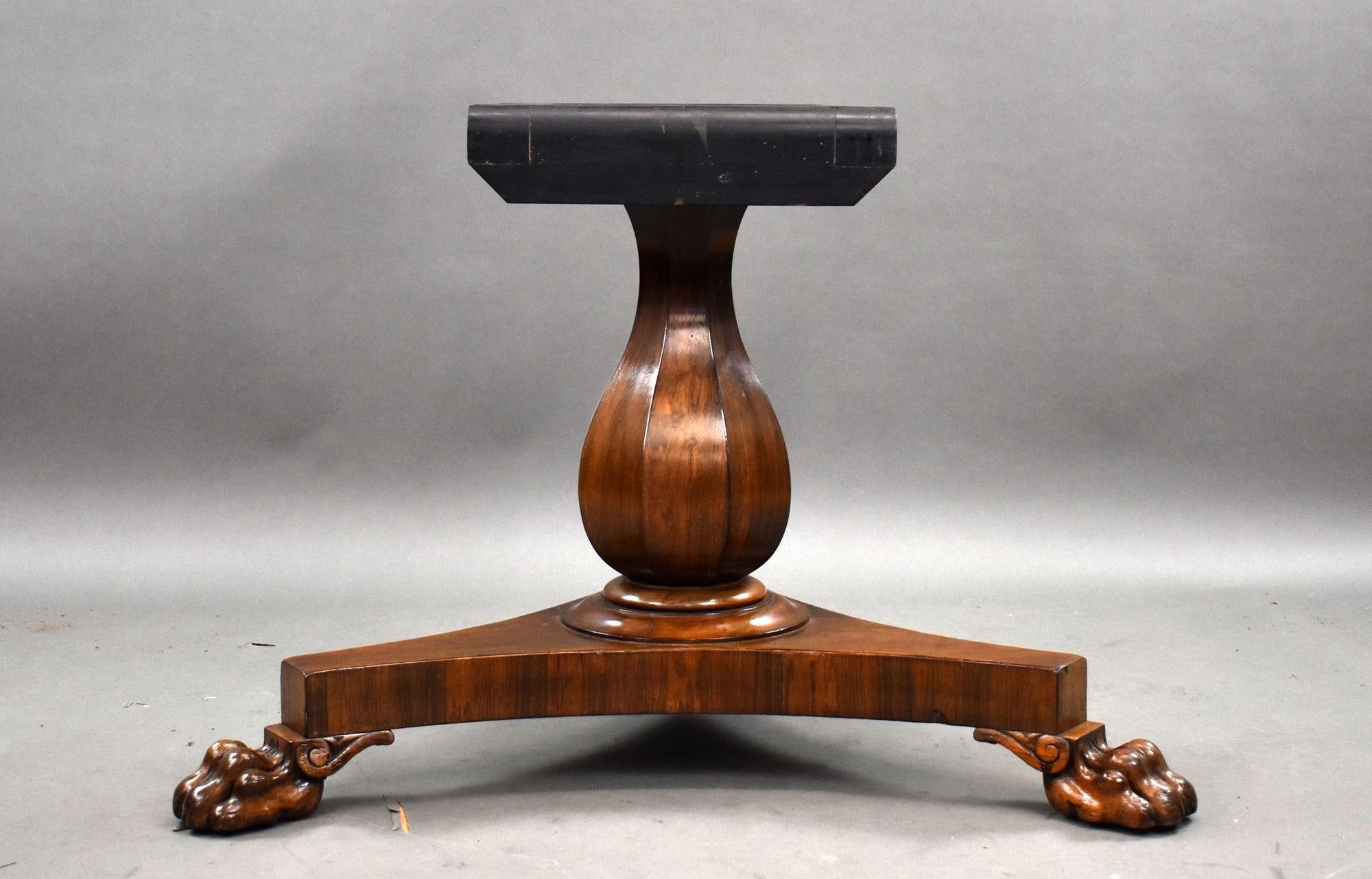 19th Century William IV Rosewood Circular Breakfast Table For Sale