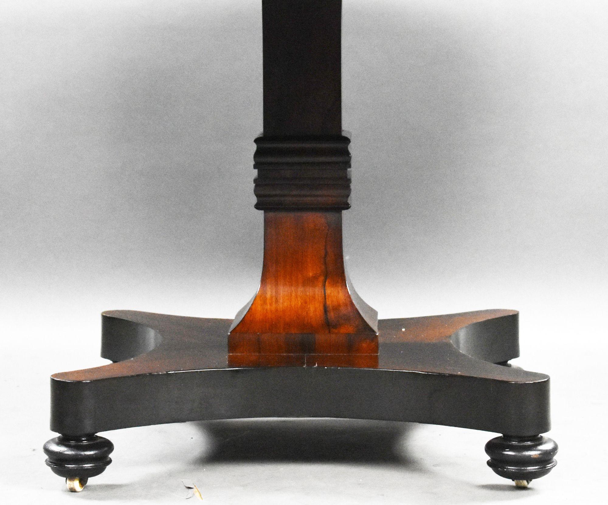 19th Century William IV Rosewood Circular Breakfast Table For Sale