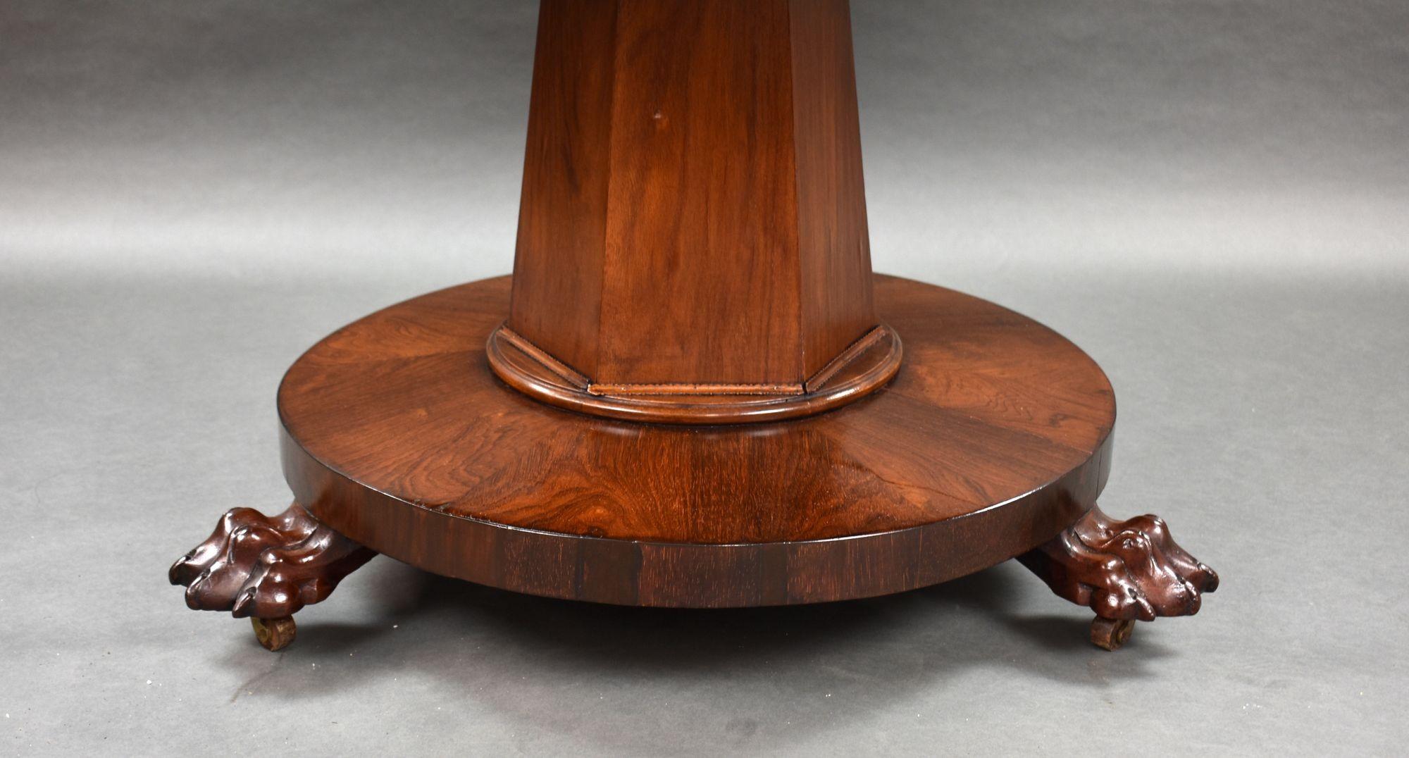 William IV Rosewood Circular Breakfast Table For Sale 2