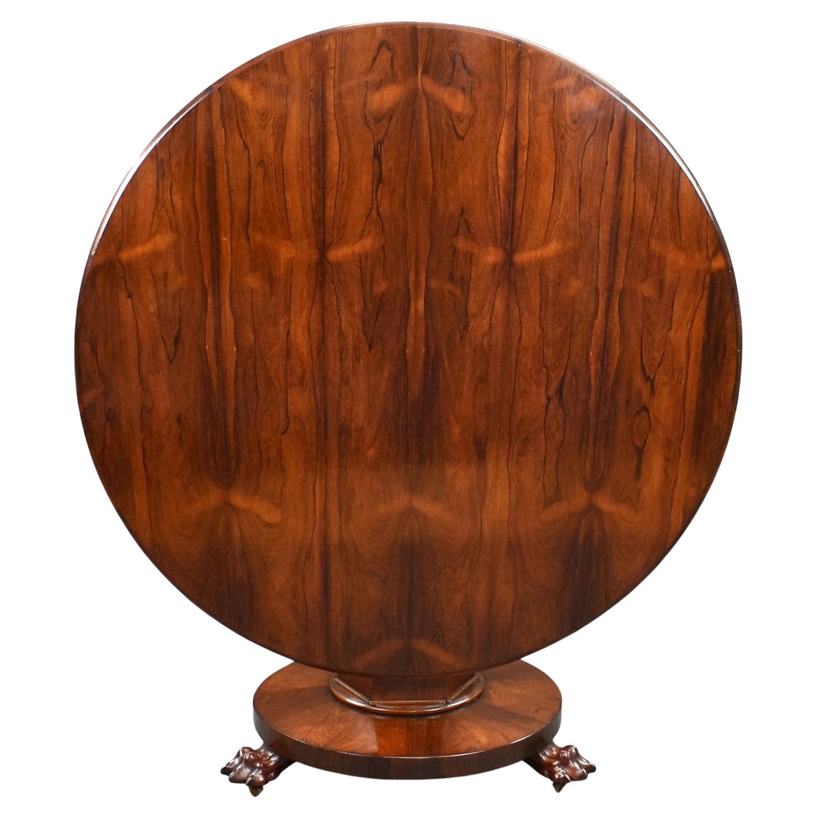Table à déjeuner circulaire en bois de rose William IV