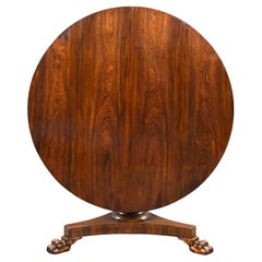 Antique William IV Rosewood Circular Breakfast Table