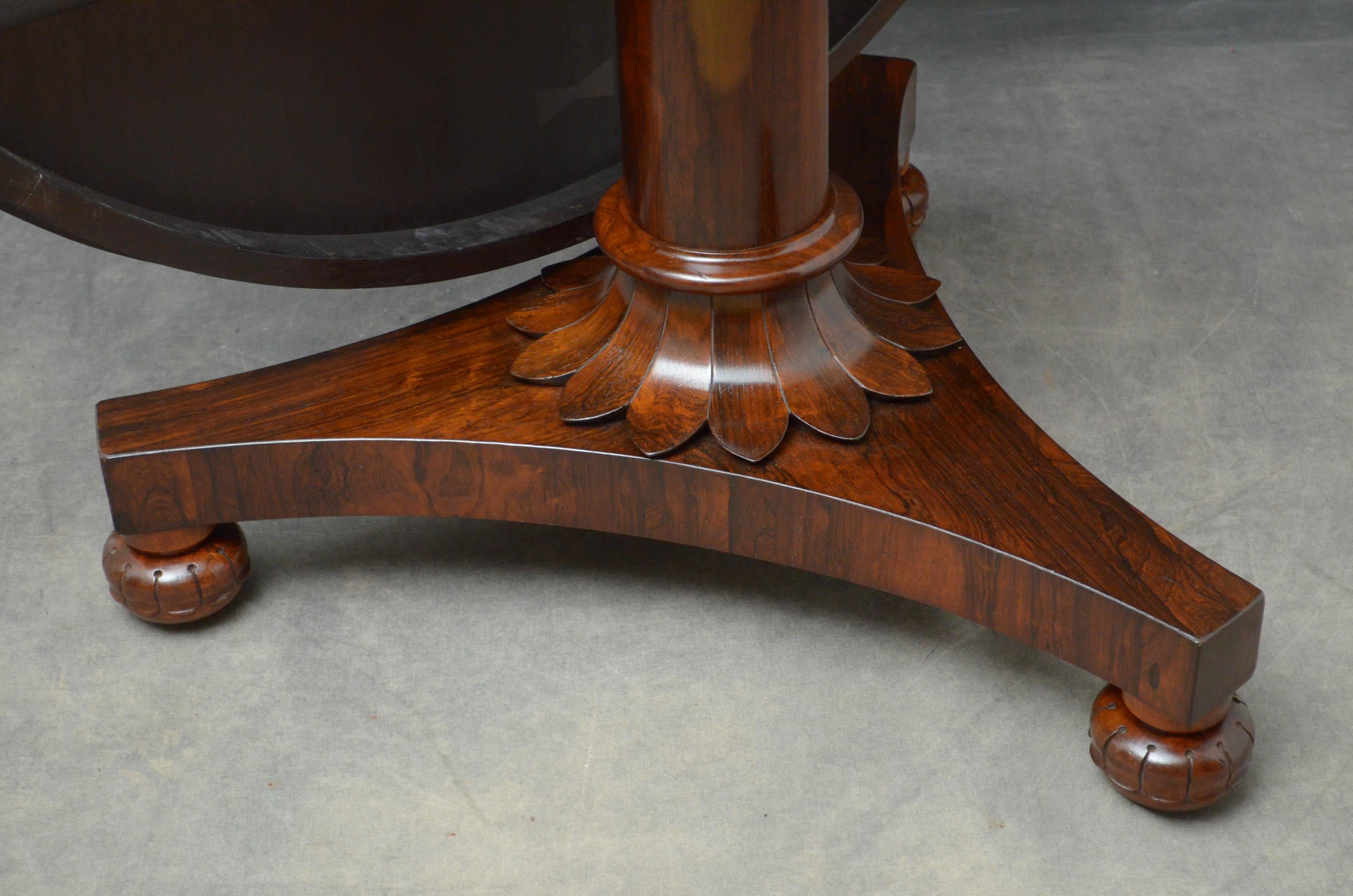 William IV Rosewood Dining Table Centre Table 5