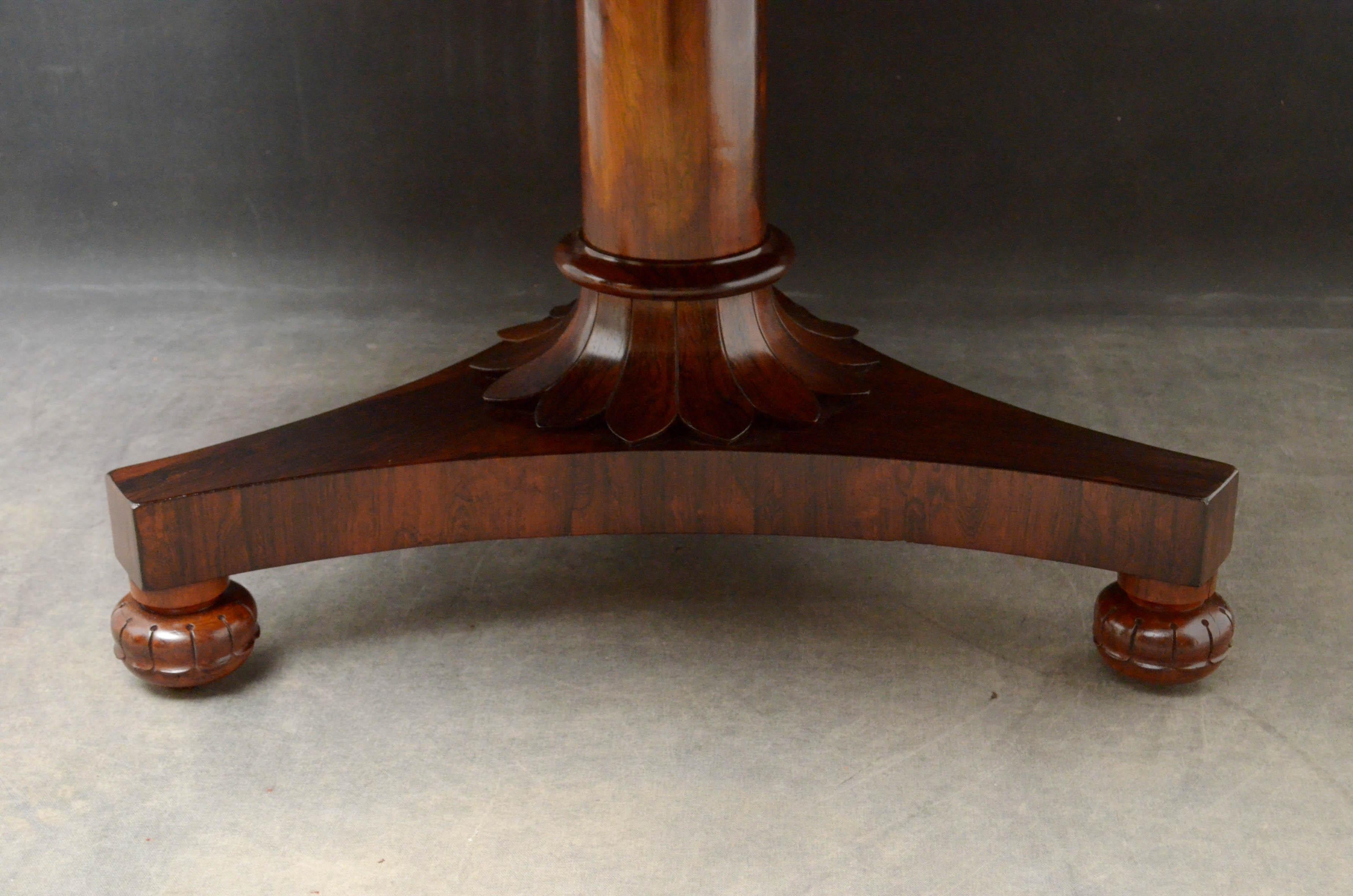 William IV Rosewood Dining Table Centre Table 6