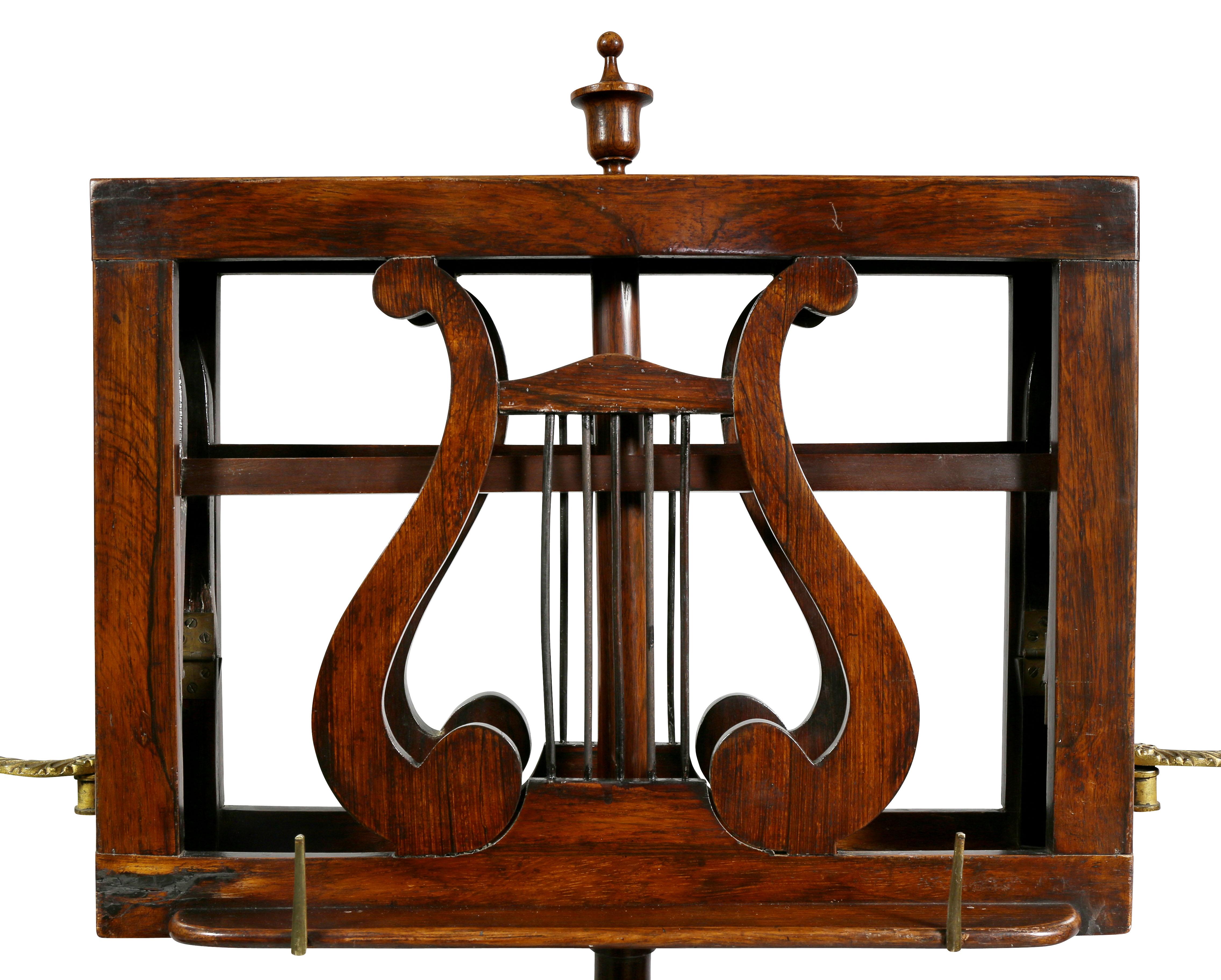 Early 19th Century William IV Rosewood Duet Music Stand