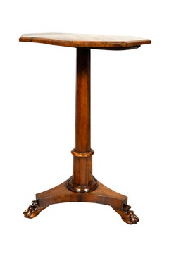 William IV Rosewood Game Top Candle Stand