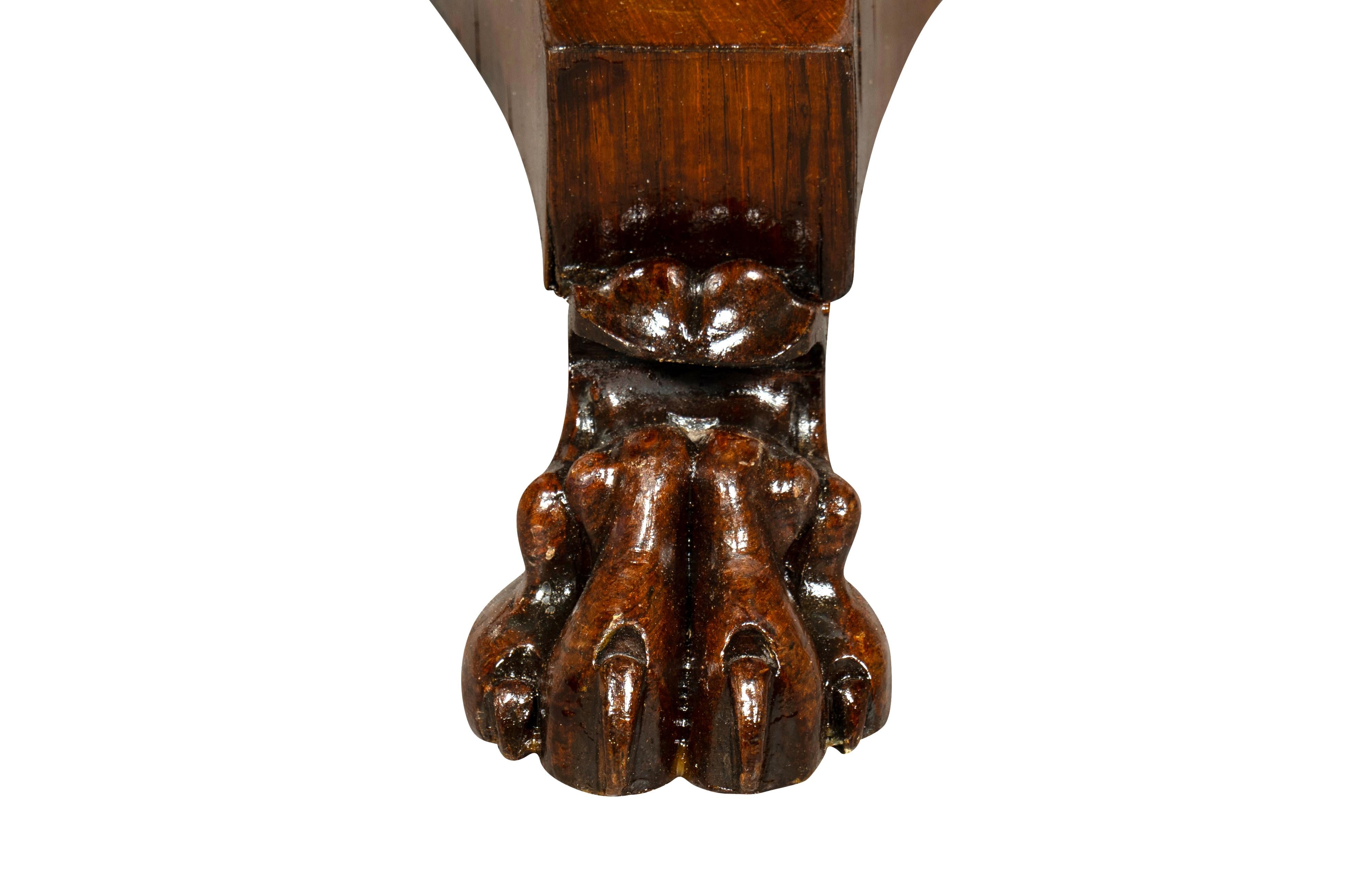 Inglese William IV Rosewood Portacandele con piano in legno di palissandro in vendita