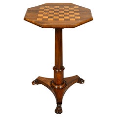 William IV Rosewood Game Top Candle Stand