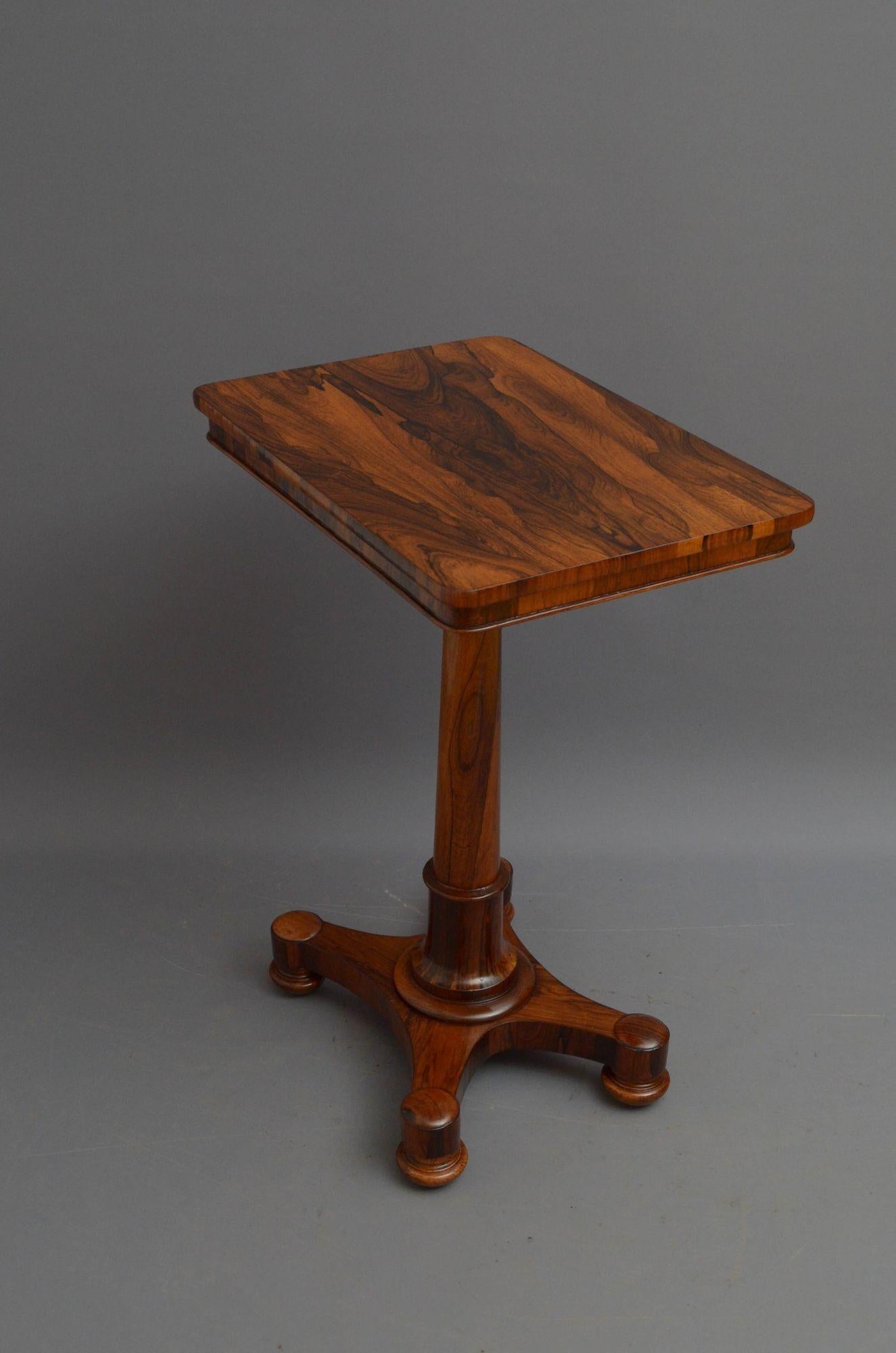 William IV Rosewood Lamp Table For Sale 1