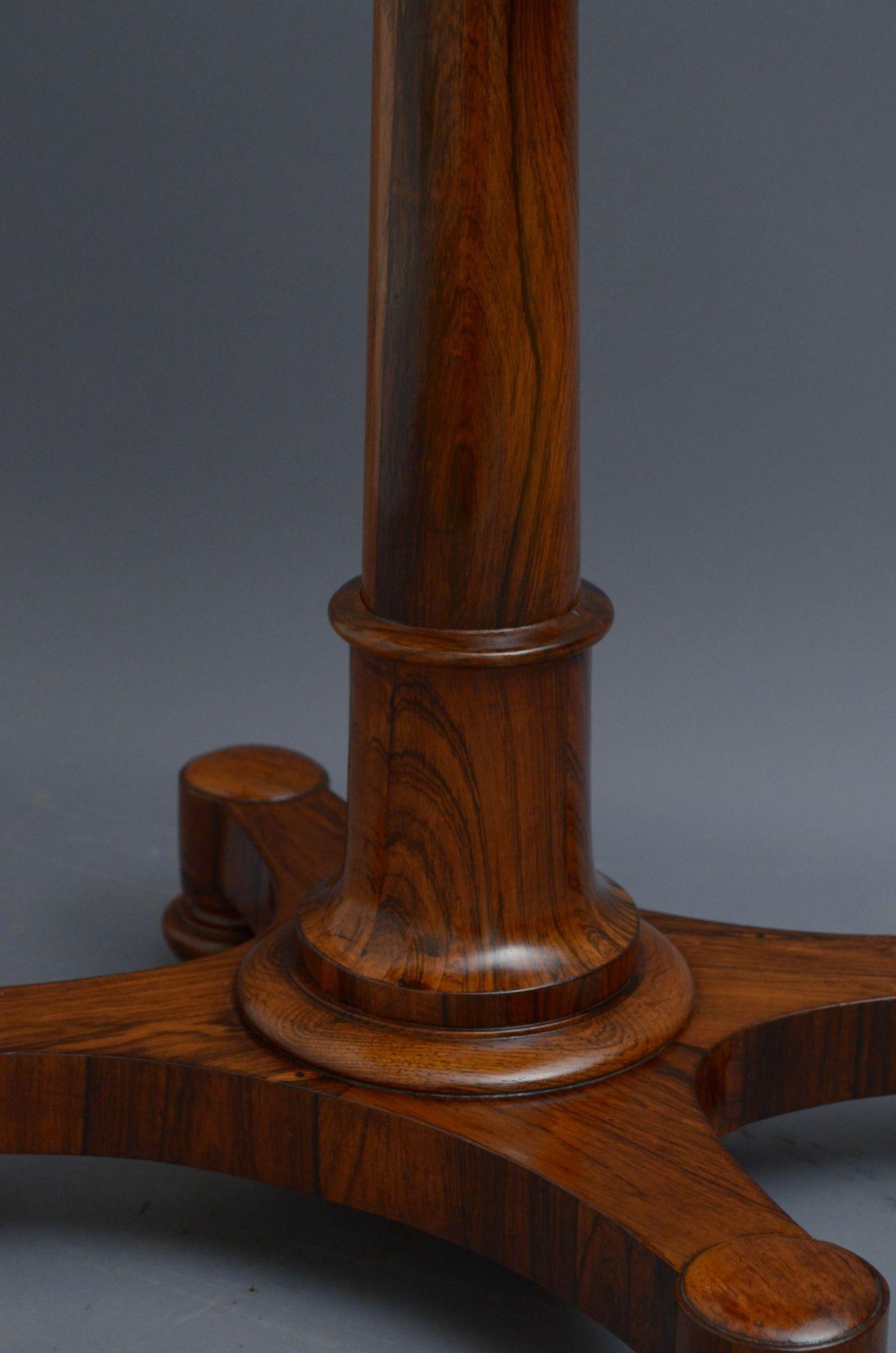 William IV Rosewood Lamp Table For Sale 3