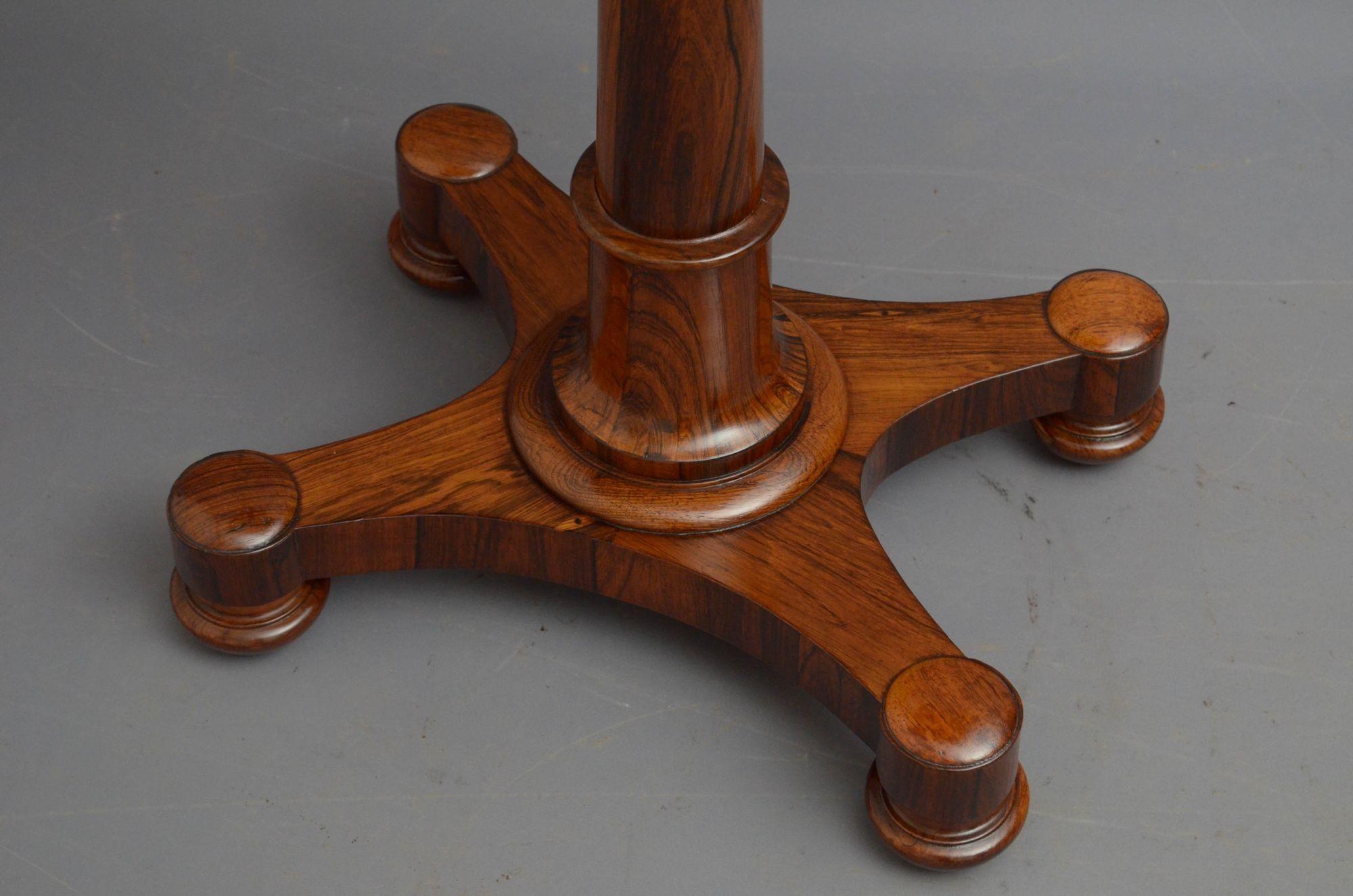 William IV Rosewood Lamp Table For Sale 4