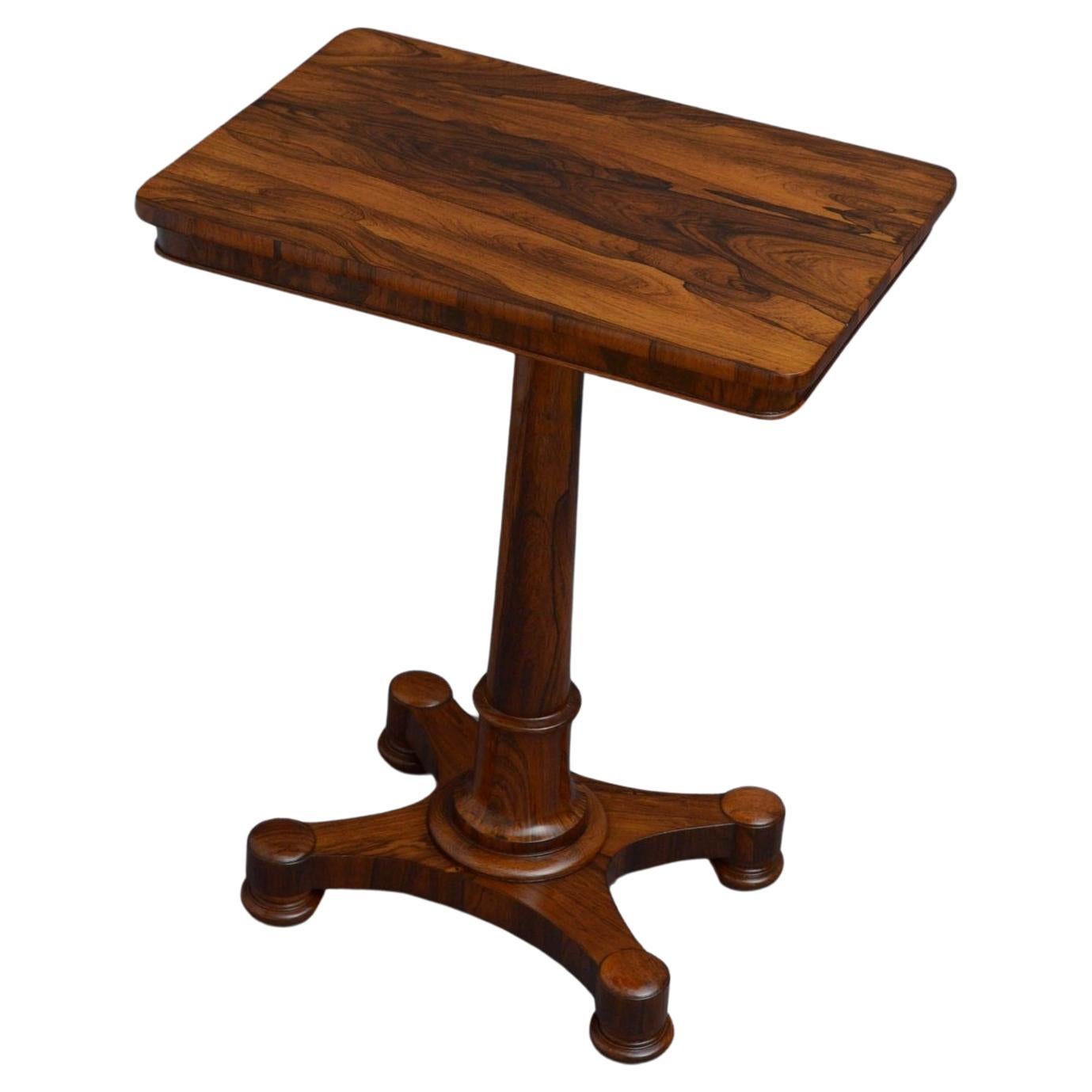 William IV Rosewood Lamp Table For Sale