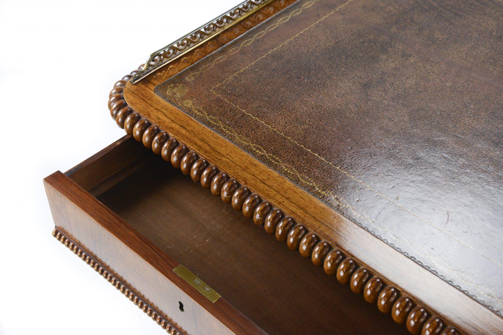 William IV Rosewood Library or Writing Table Firmly Attributed to Gillows 1