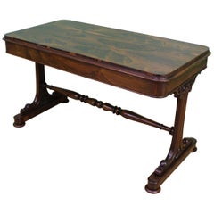 Antique William IV Rosewood Library Stretcher Table