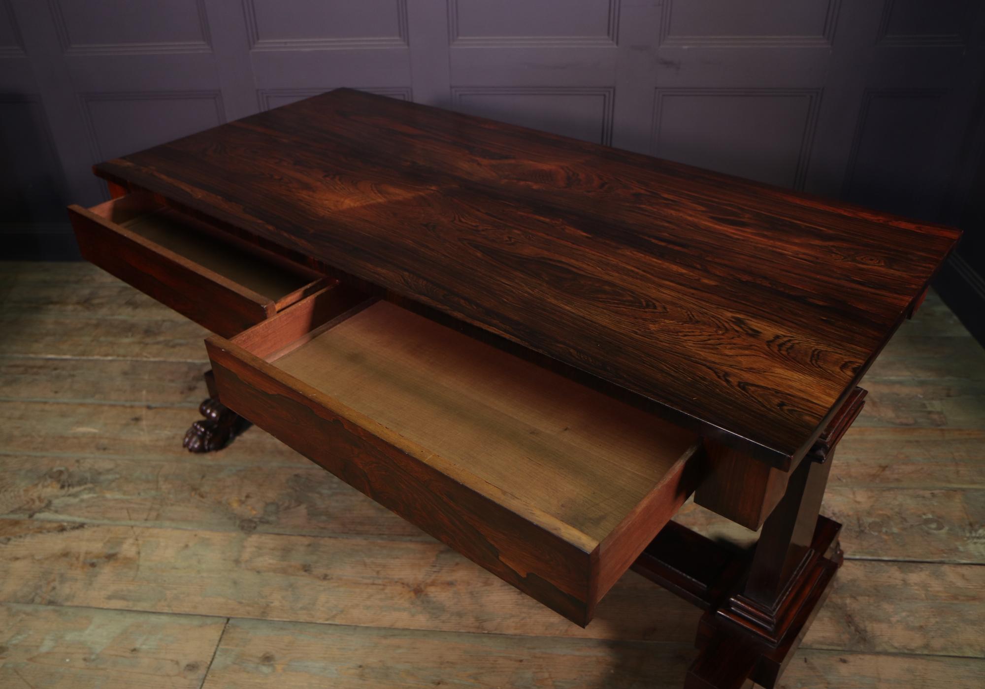 William IV Rosewood Library Table 4