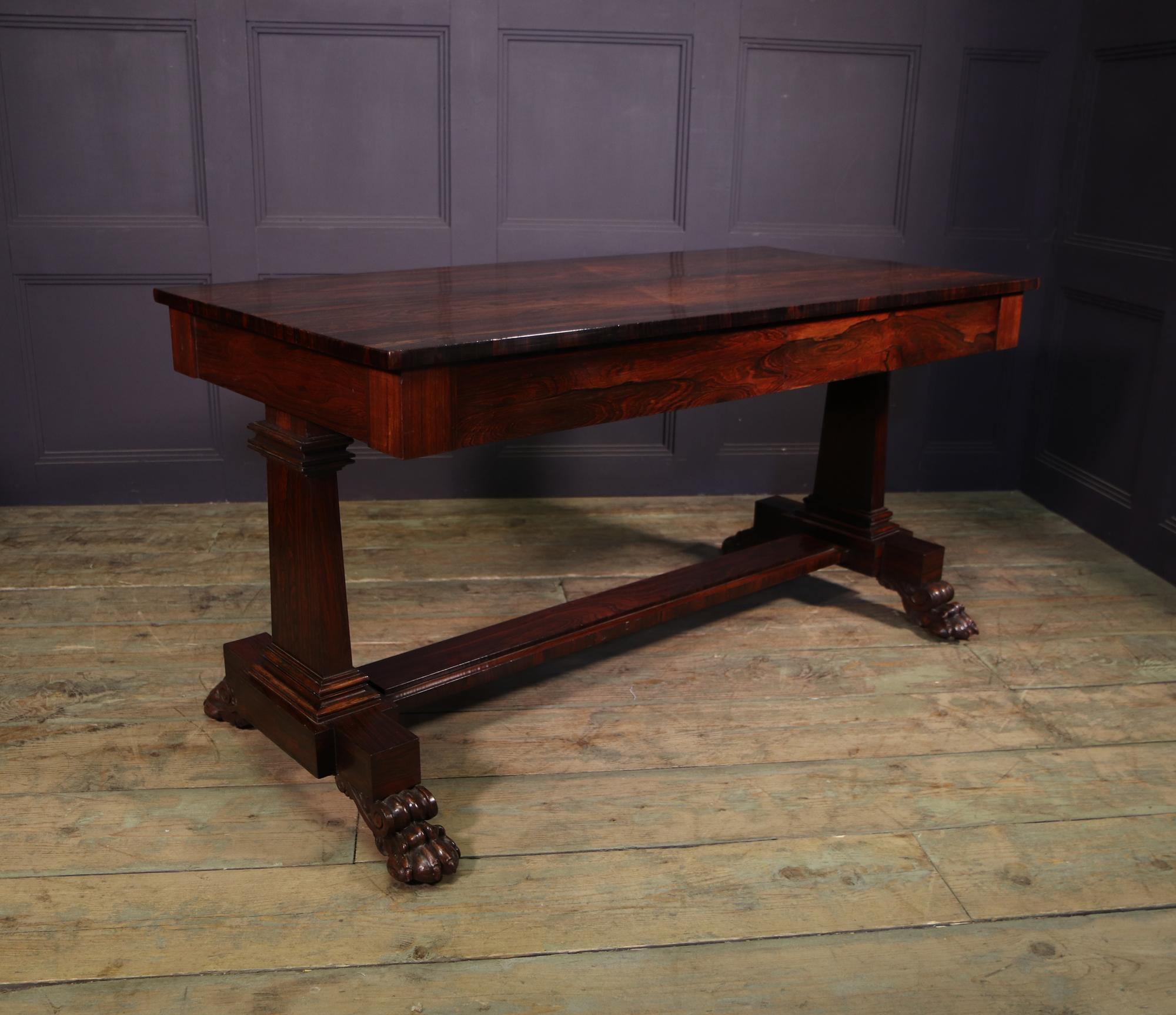 William IV Rosewood Library Table 6