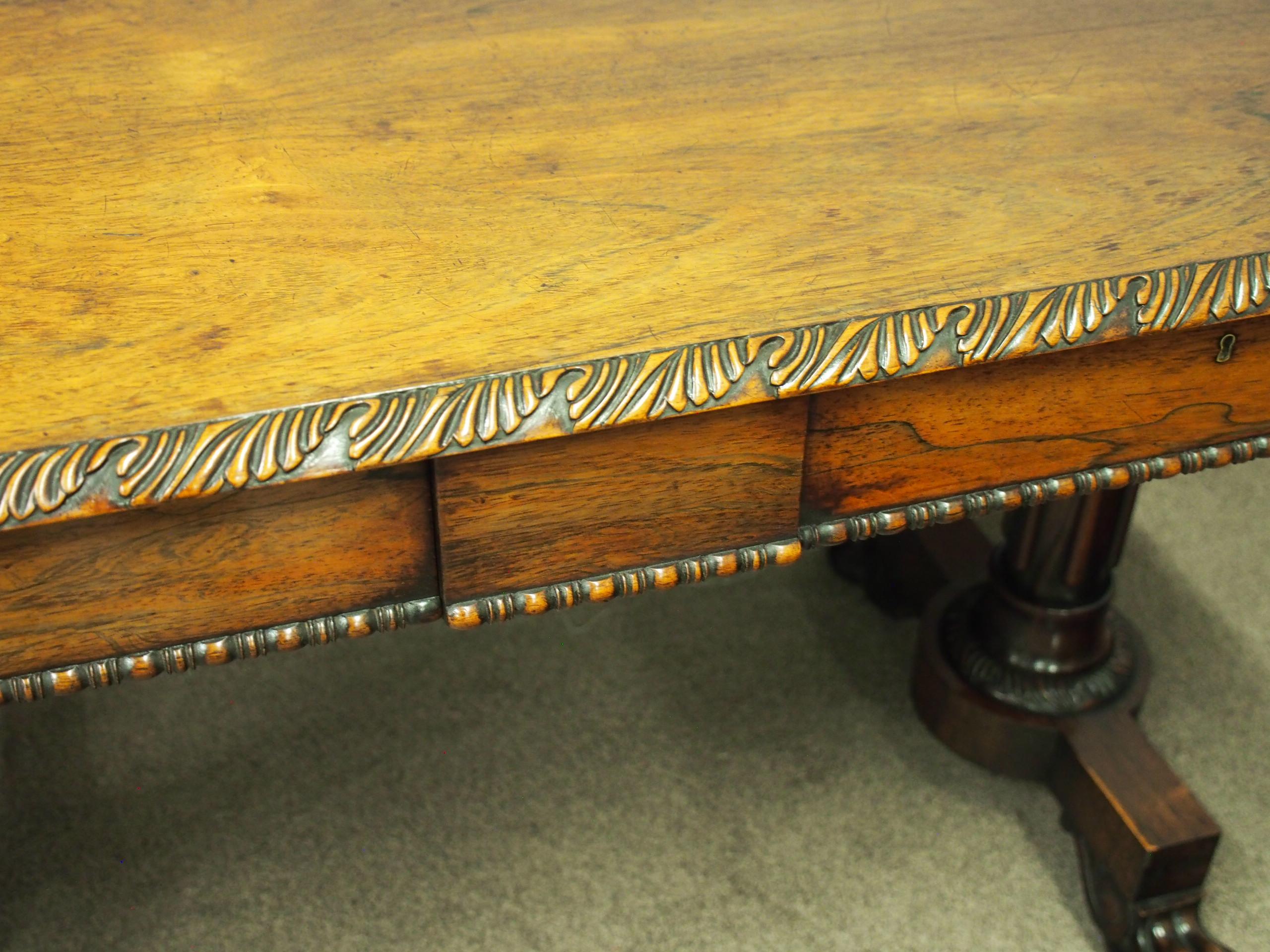 William IV Rosewood Library Table In Good Condition In Edinburgh, GB