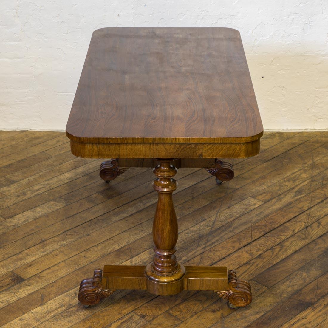 English William IV Rosewood Library Table