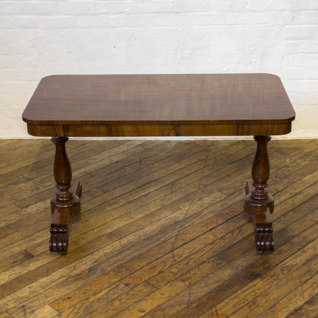 Polished William IV Rosewood Library Table