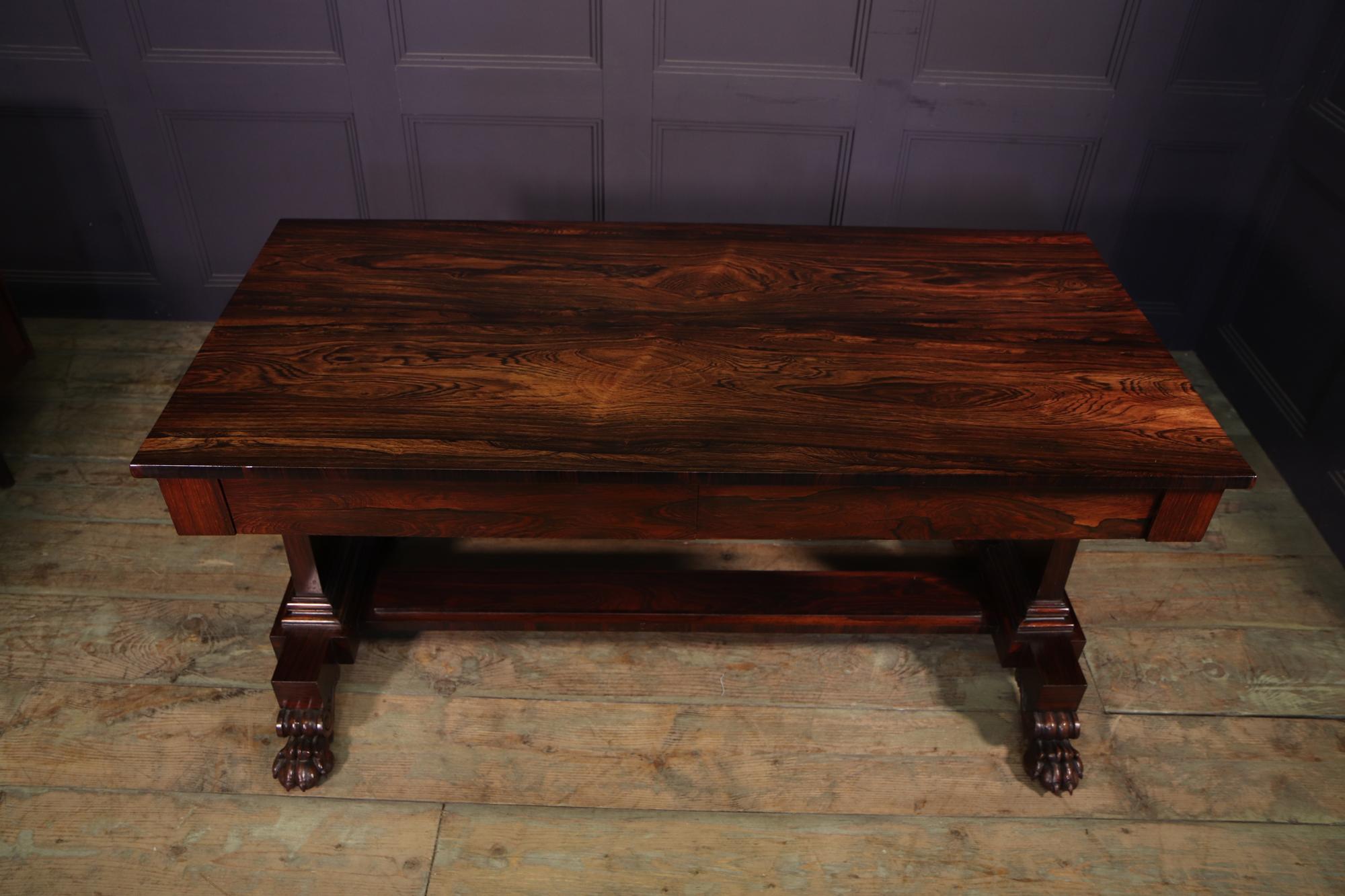 William IV Rosewood Library Table In Excellent Condition In Paddock Wood Tonbridge, GB