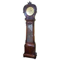 Antique William IV Rosewood Longcase Clock by D.Duff of Paisley