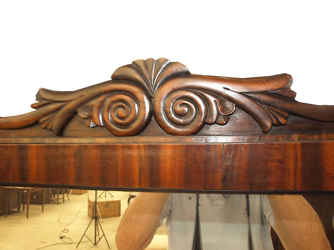 Hand-Carved William IV Rosewood Mirror For Sale