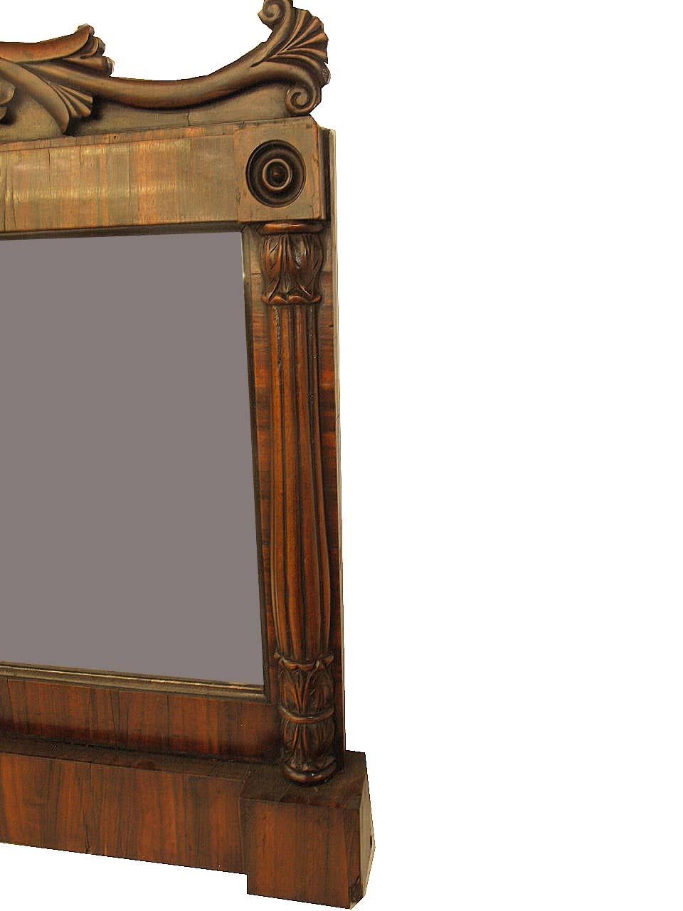 William IV Rosewood Mirror In Good Condition For Sale In Wilson, NC