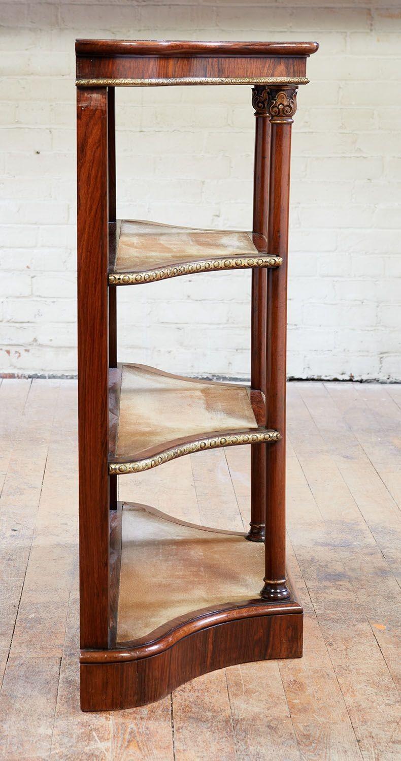 English William iv Rosewood Mirrored Etagere For Sale