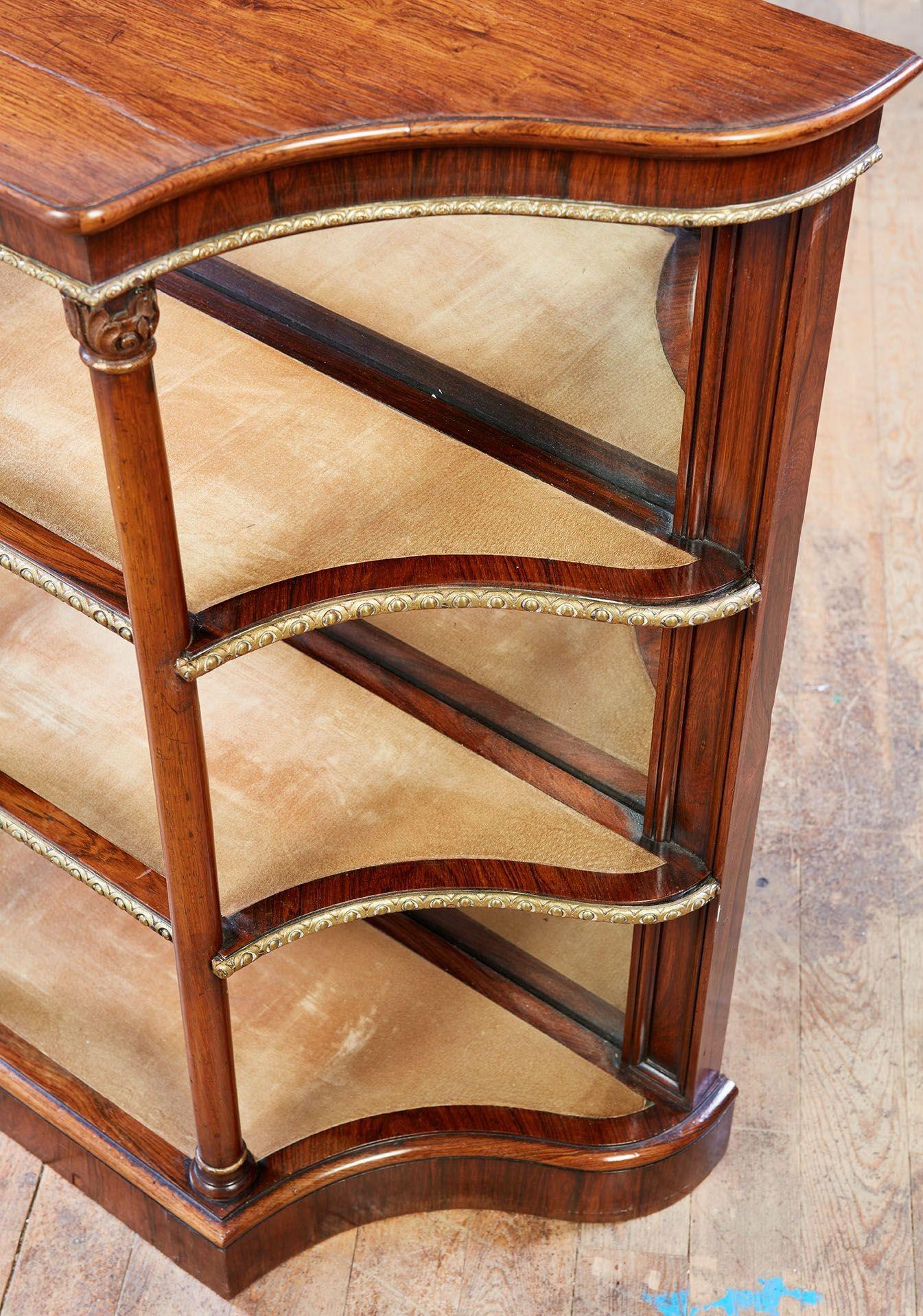 Woodwork William iv Rosewood Mirrored Etagere For Sale