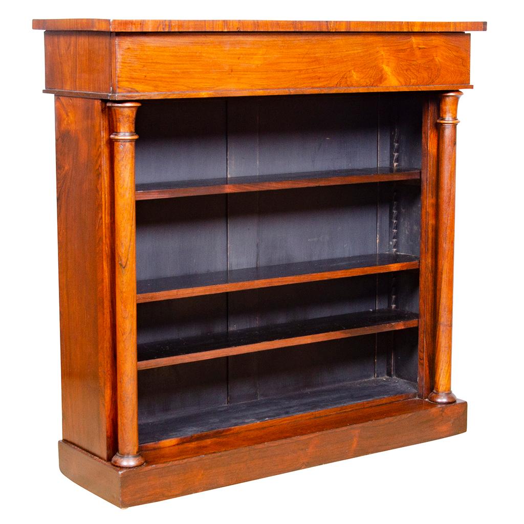 William IV Rosewood Open Bookcase In Good Condition In Essex, MA