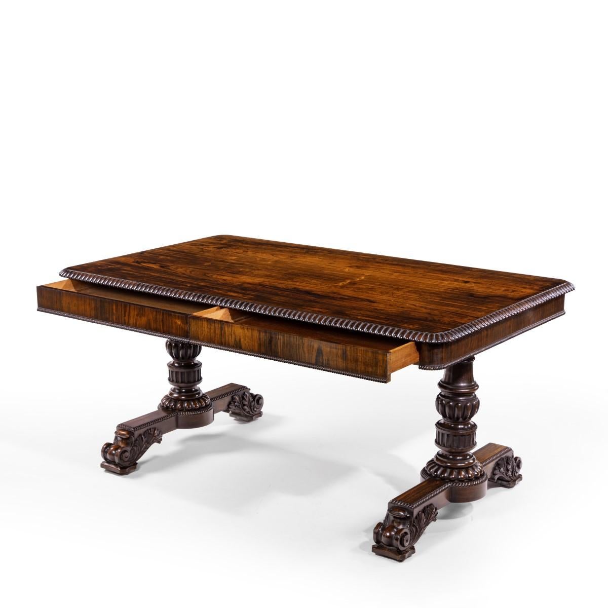 William iv Rosewood Partners’ Library Table by Gillows 1